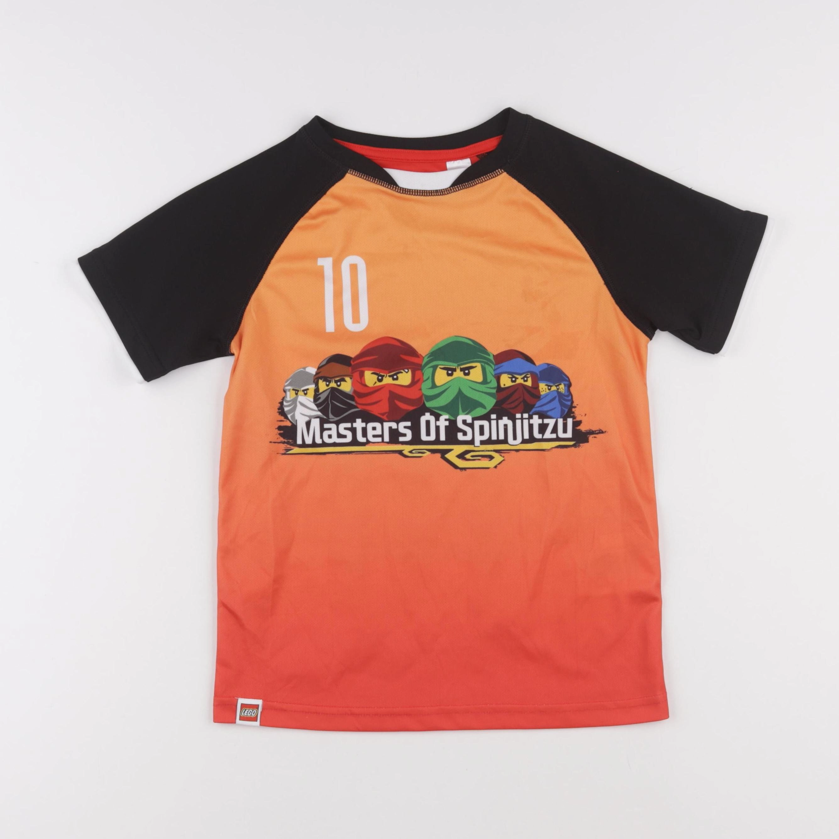 H&M - tee-shirt imprimé au dos orange, noir - 8/10 ans