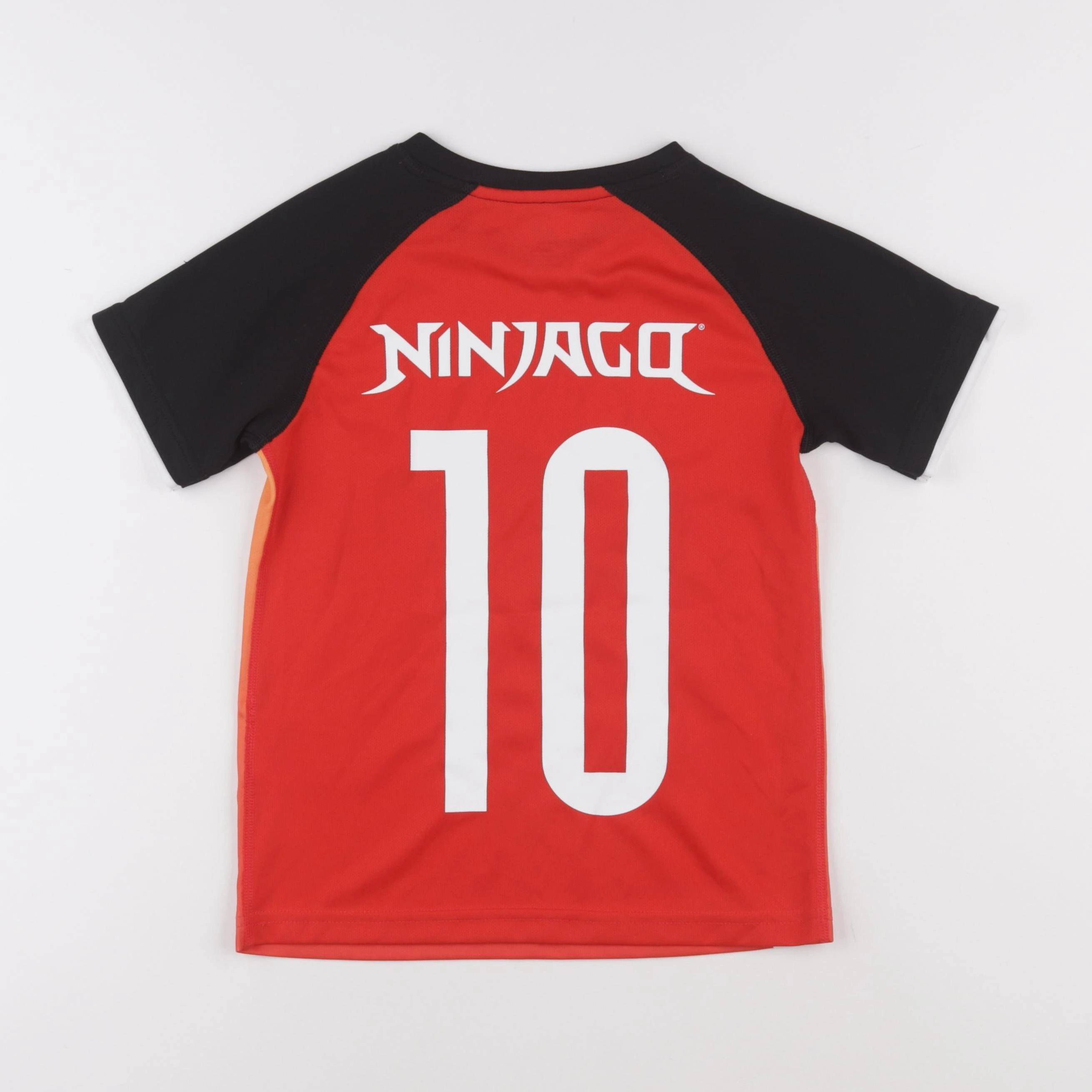 H&M - tee-shirt imprimé au dos orange, noir - 8/10 ans