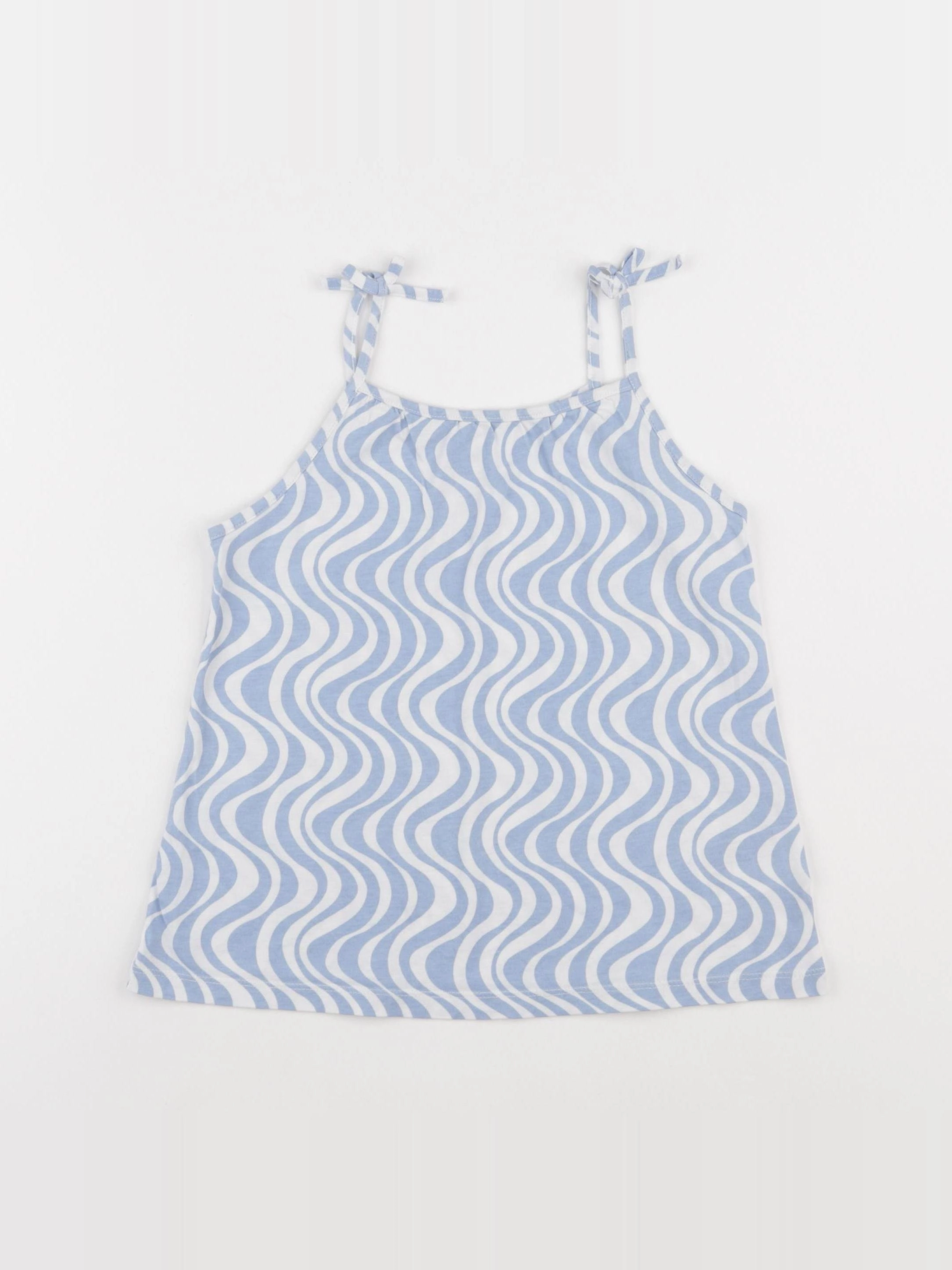 H&M - débardeur blanc, bleu - 4/6 ans