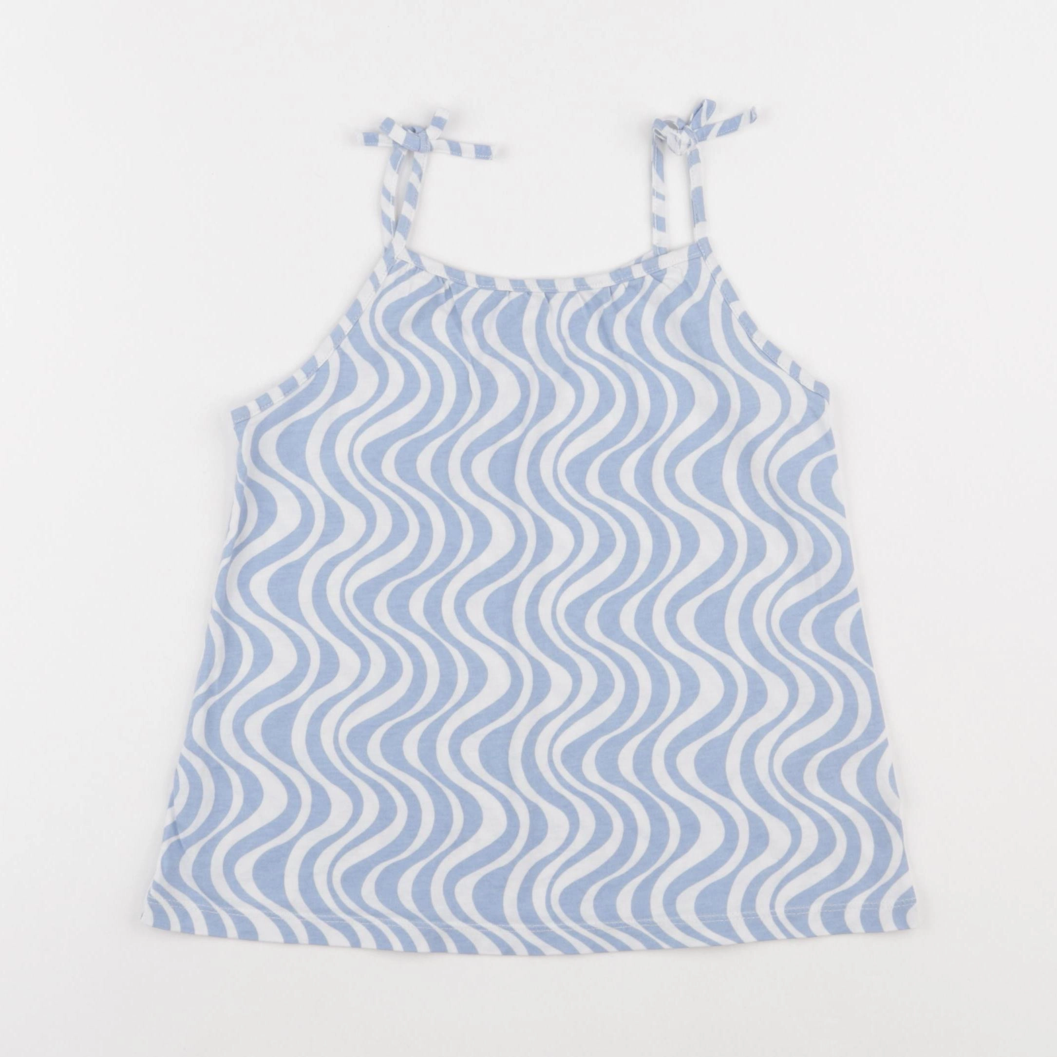 H&M - débardeur blanc, bleu - 4/6 ans