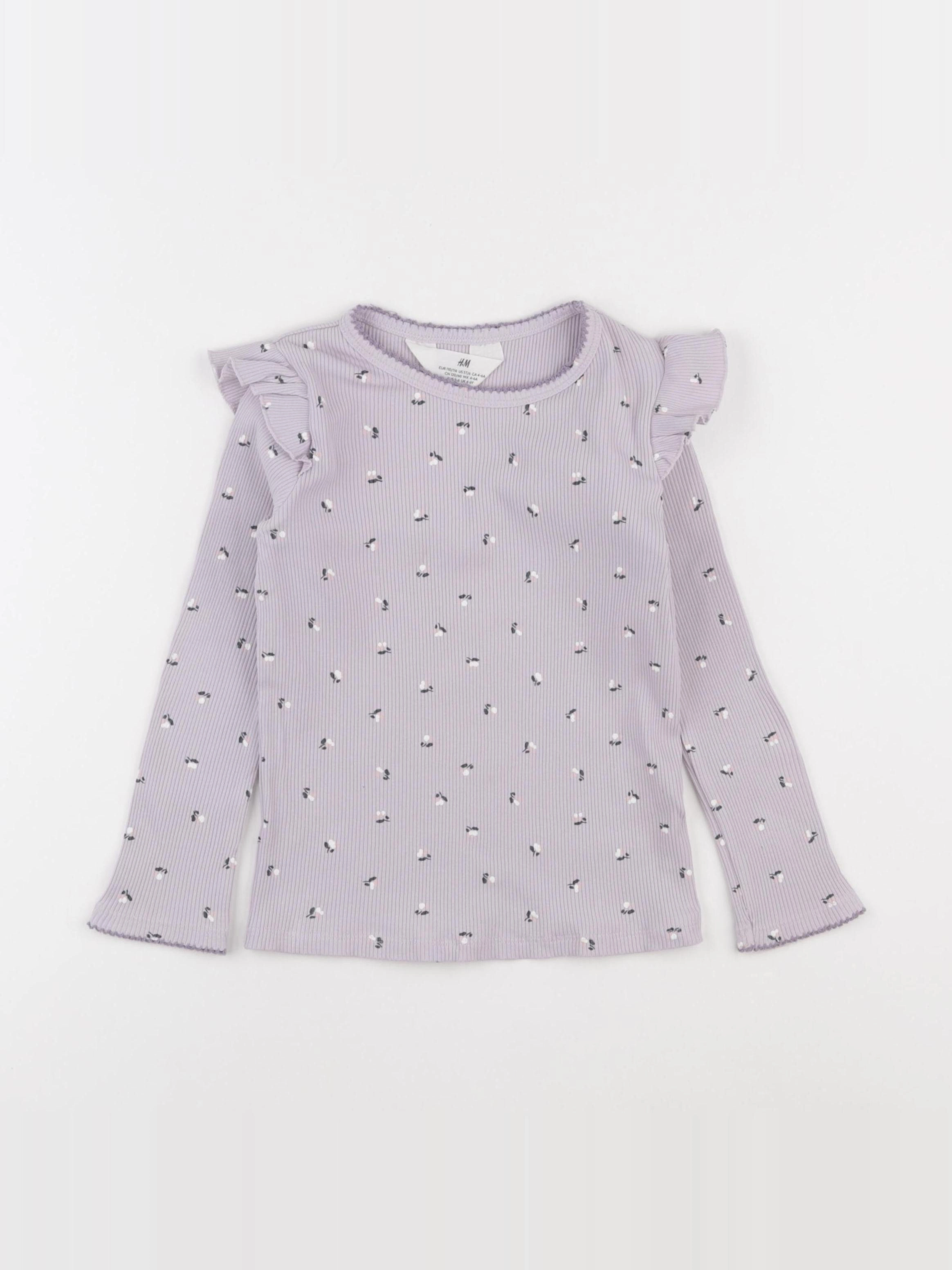 H&M - tee-shirt violet - 4/6 ans