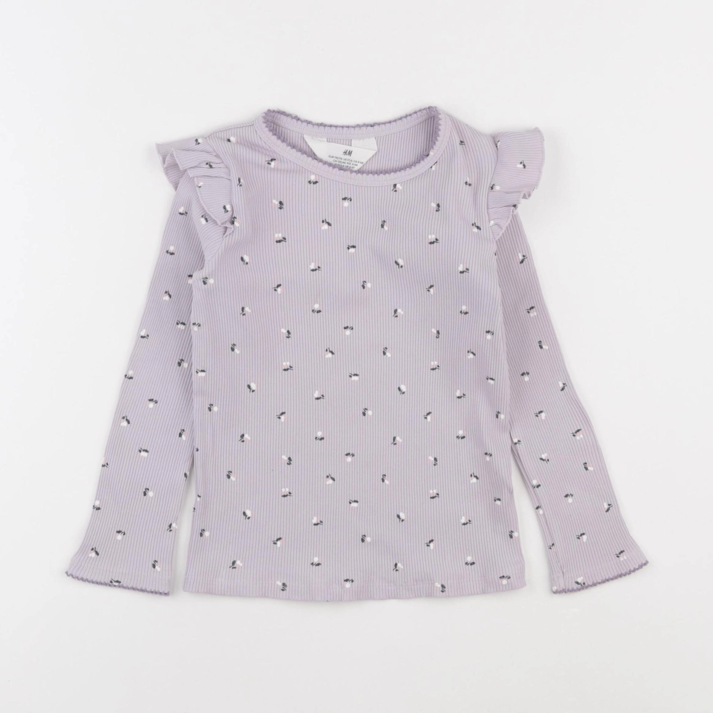 H&M - tee-shirt violet - 4/6 ans