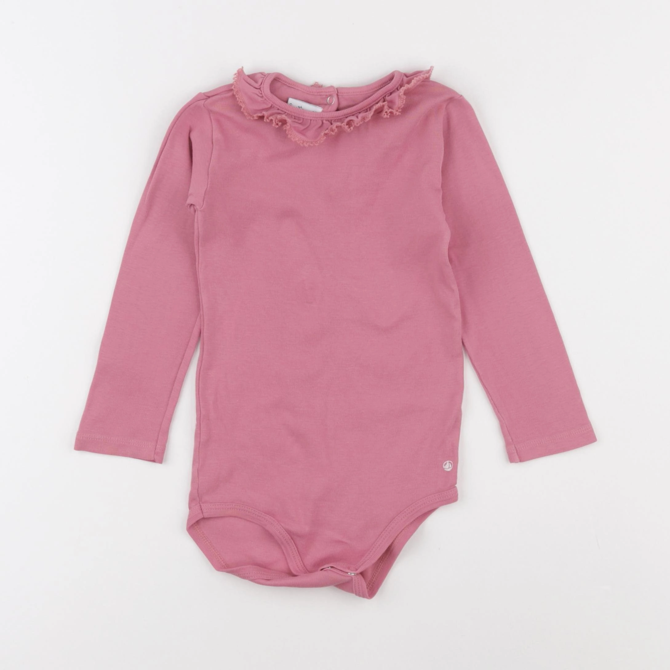 Petit Bateau - body à col rose - 24 mois