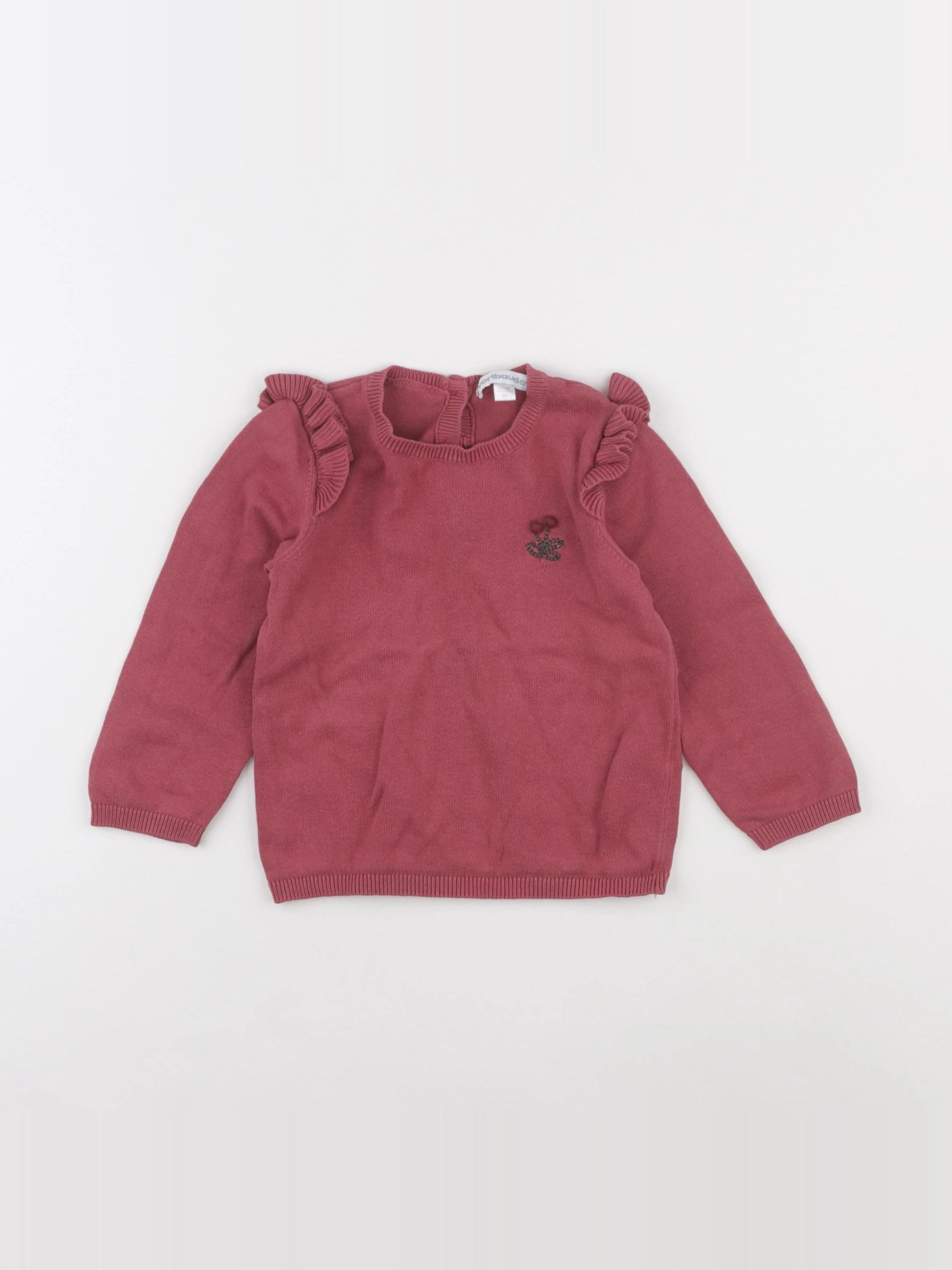 Vertbaudet - pull rose - 2 ans