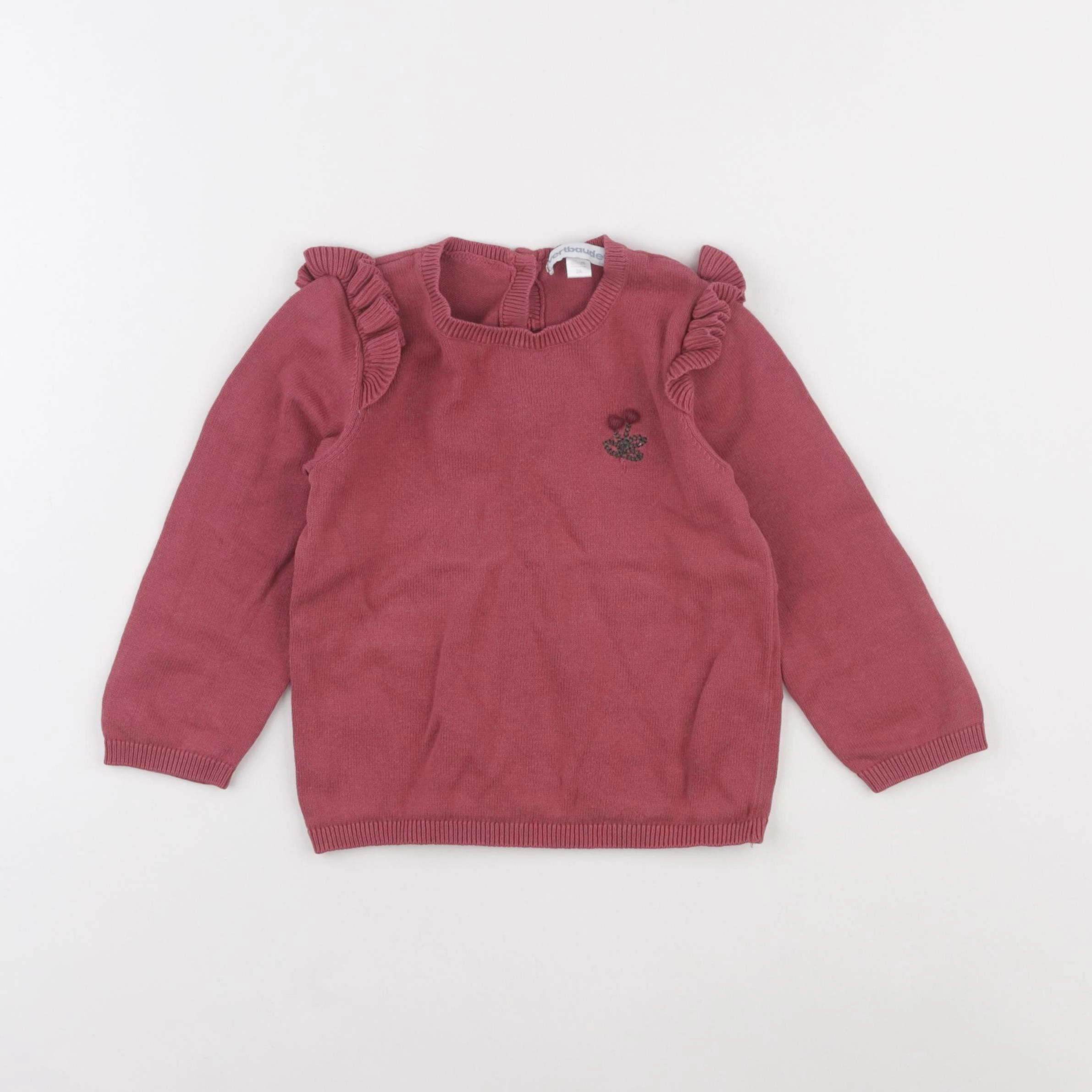 Vertbaudet - pull rose - 2 ans