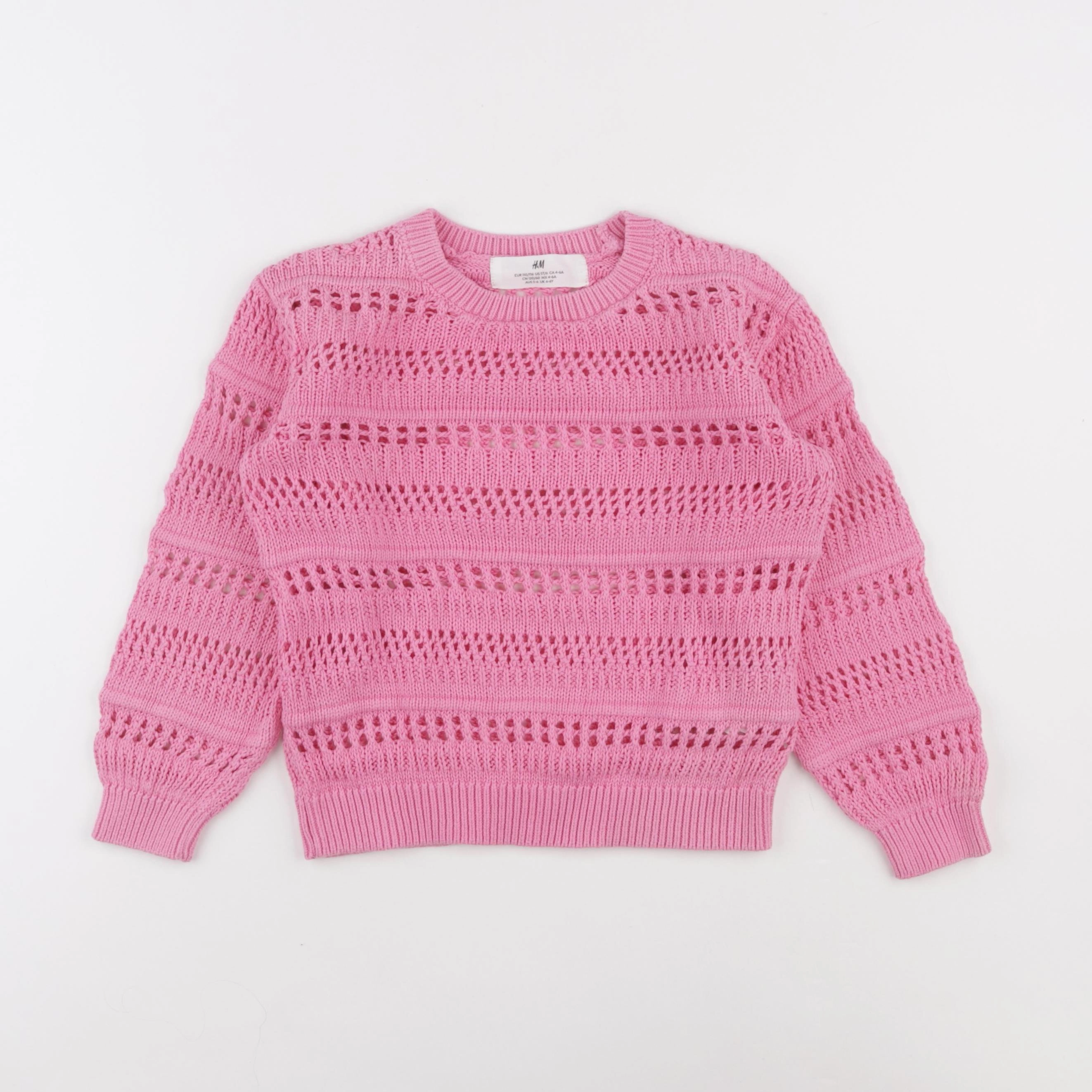 H&M - pull rose - 4/6 ans