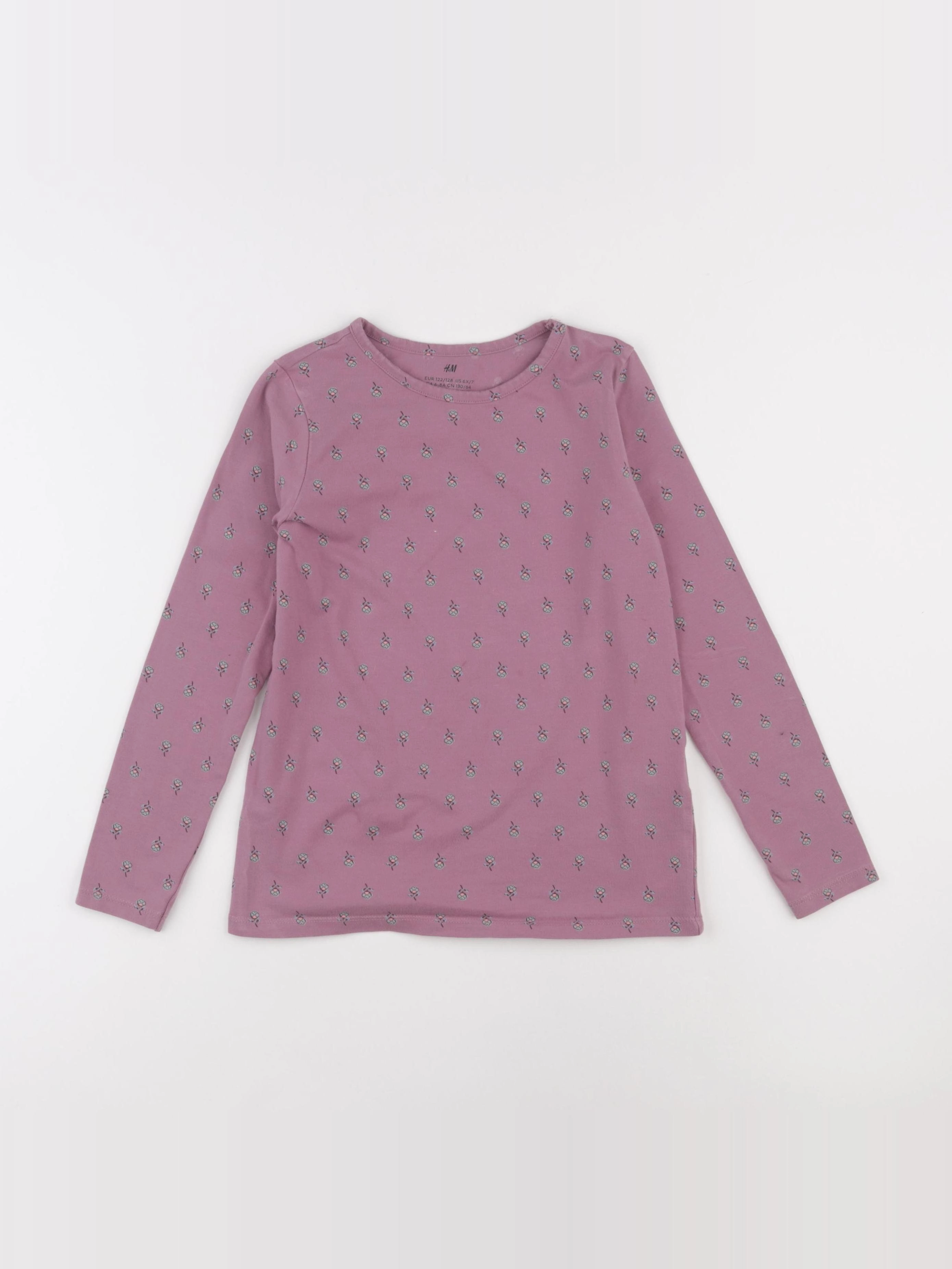 H&M - tee-shirt violet - 6/8 ans