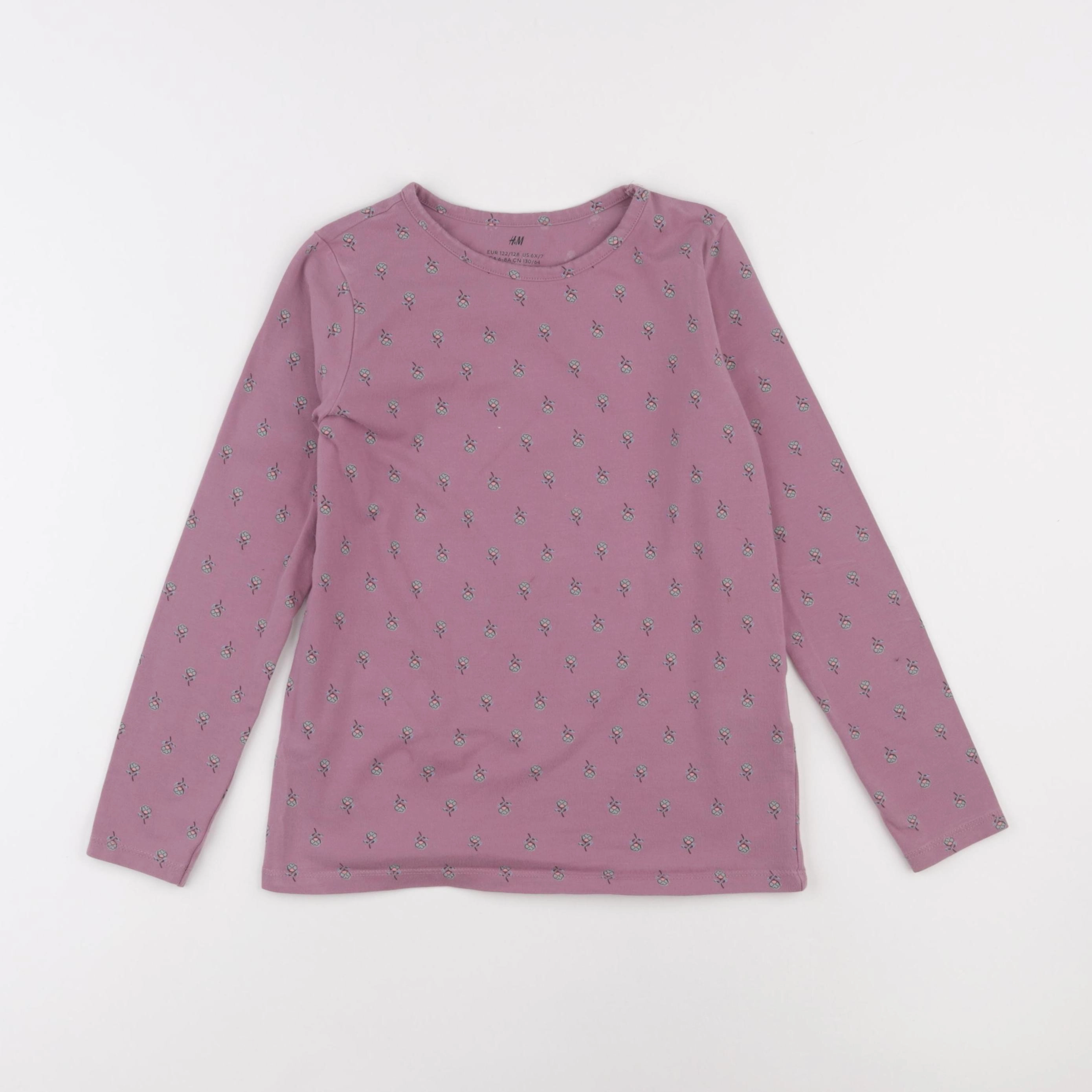 H&M - tee-shirt violet - 6/8 ans