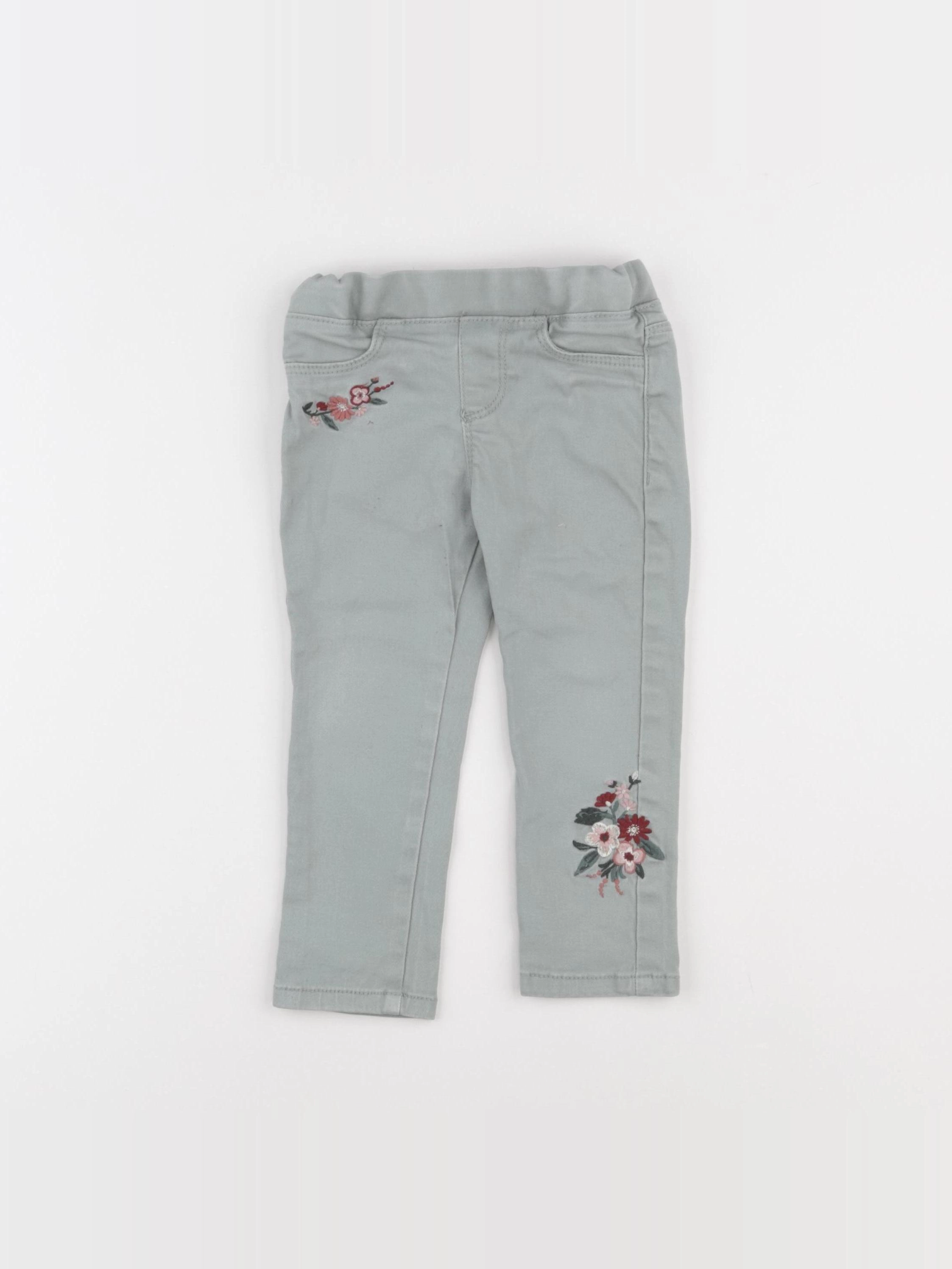 Vertbaudet - jegging vert - 2 ans