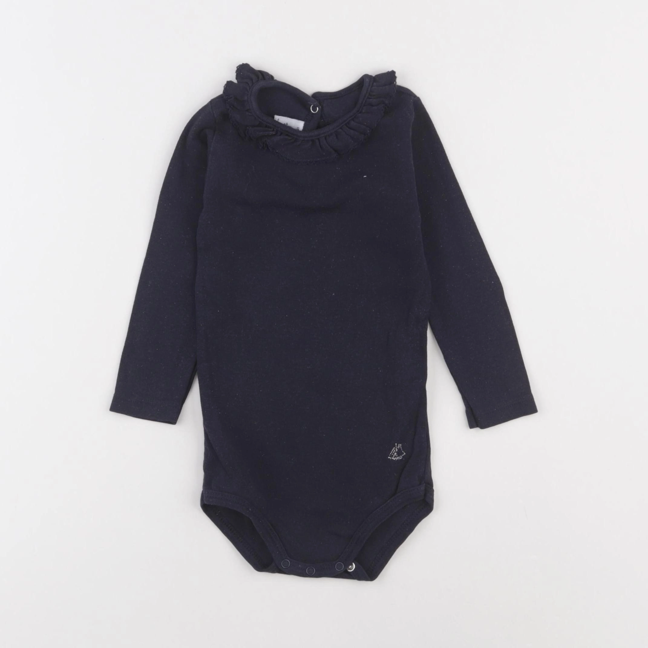 Petit Bateau - body à col bleu - 18 mois