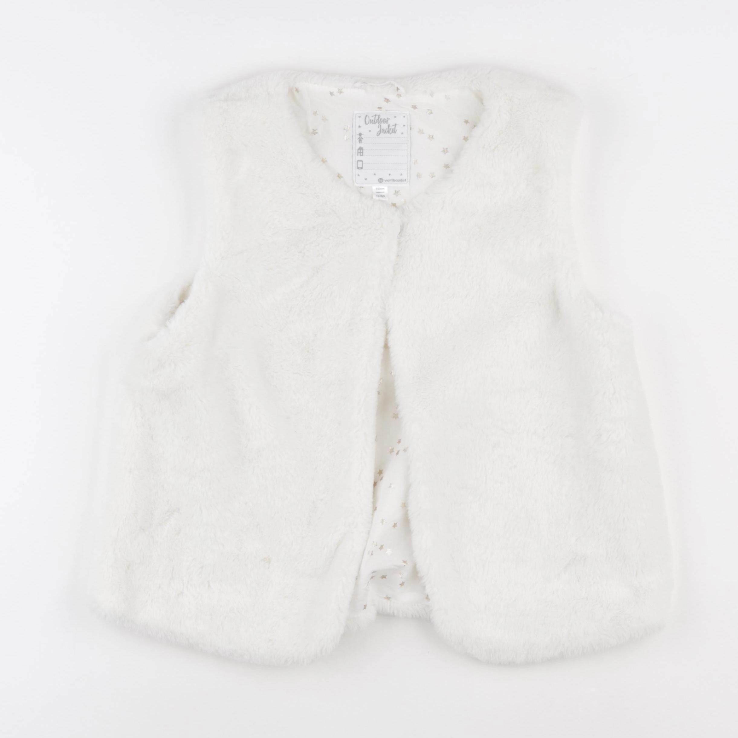Vertbaudet - gilet blanc - 12 ans