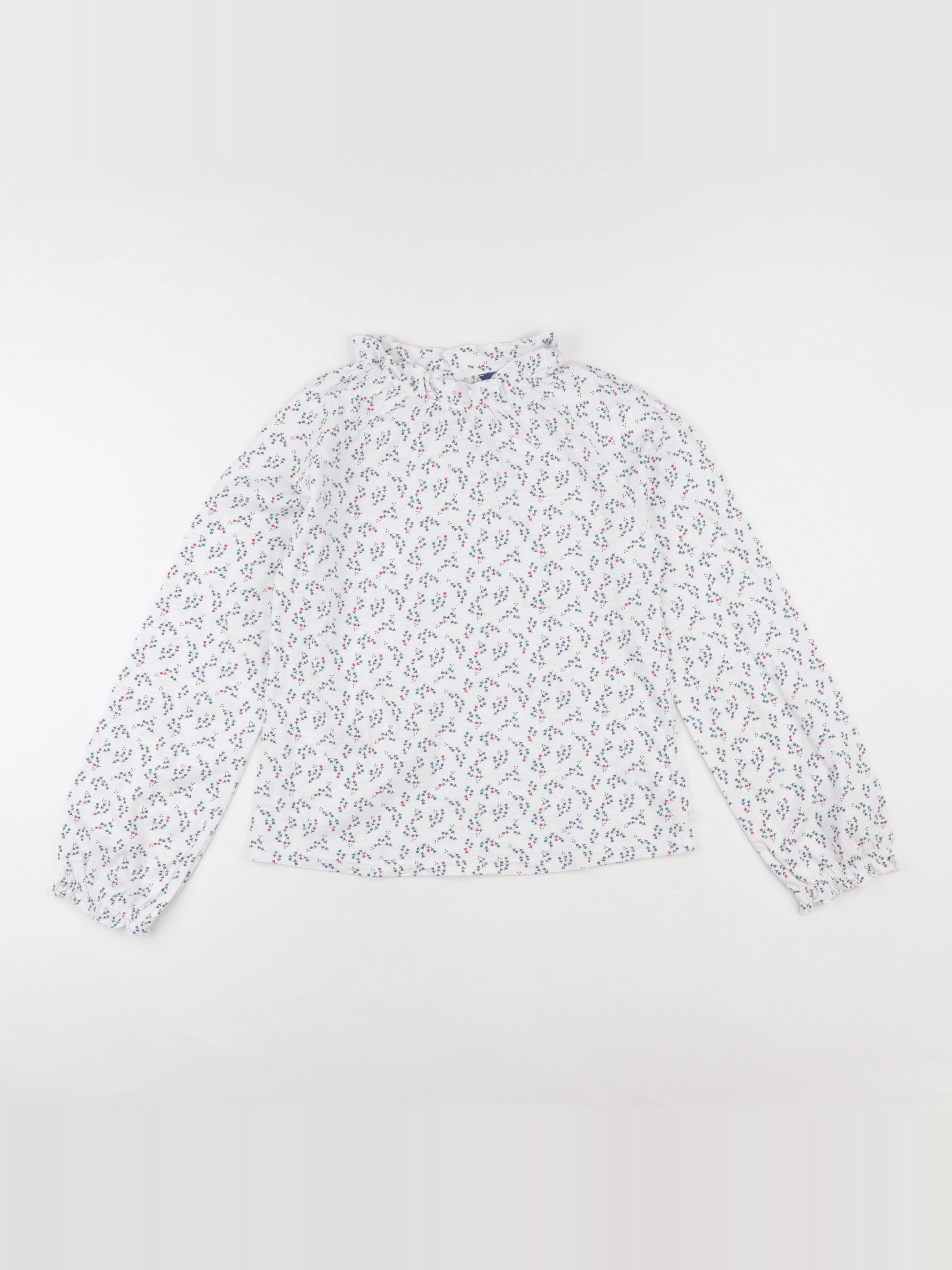 Okaidi - tee-shirt blanc, bleu - 12 ans
