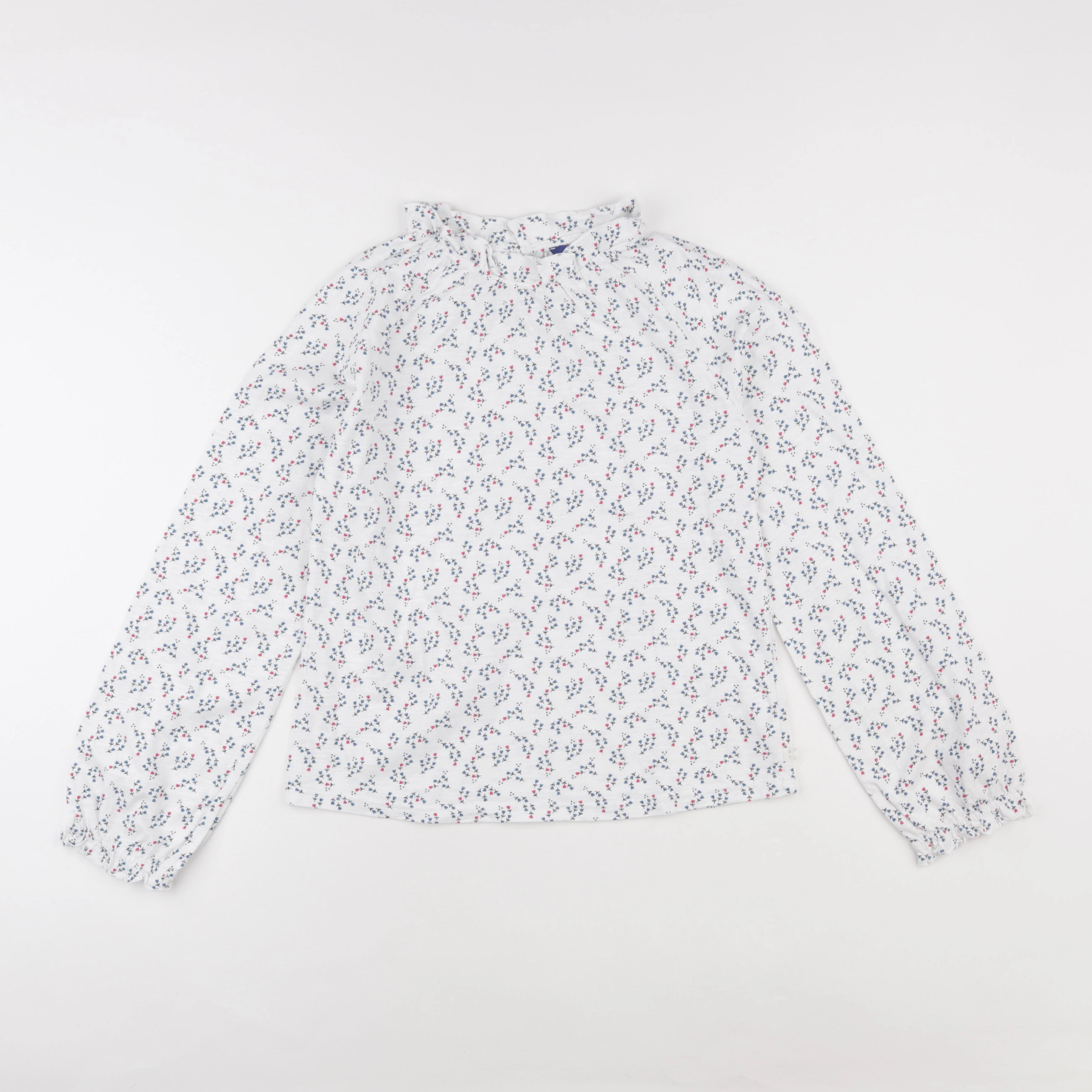 Okaidi - tee-shirt blanc, bleu - 12 ans