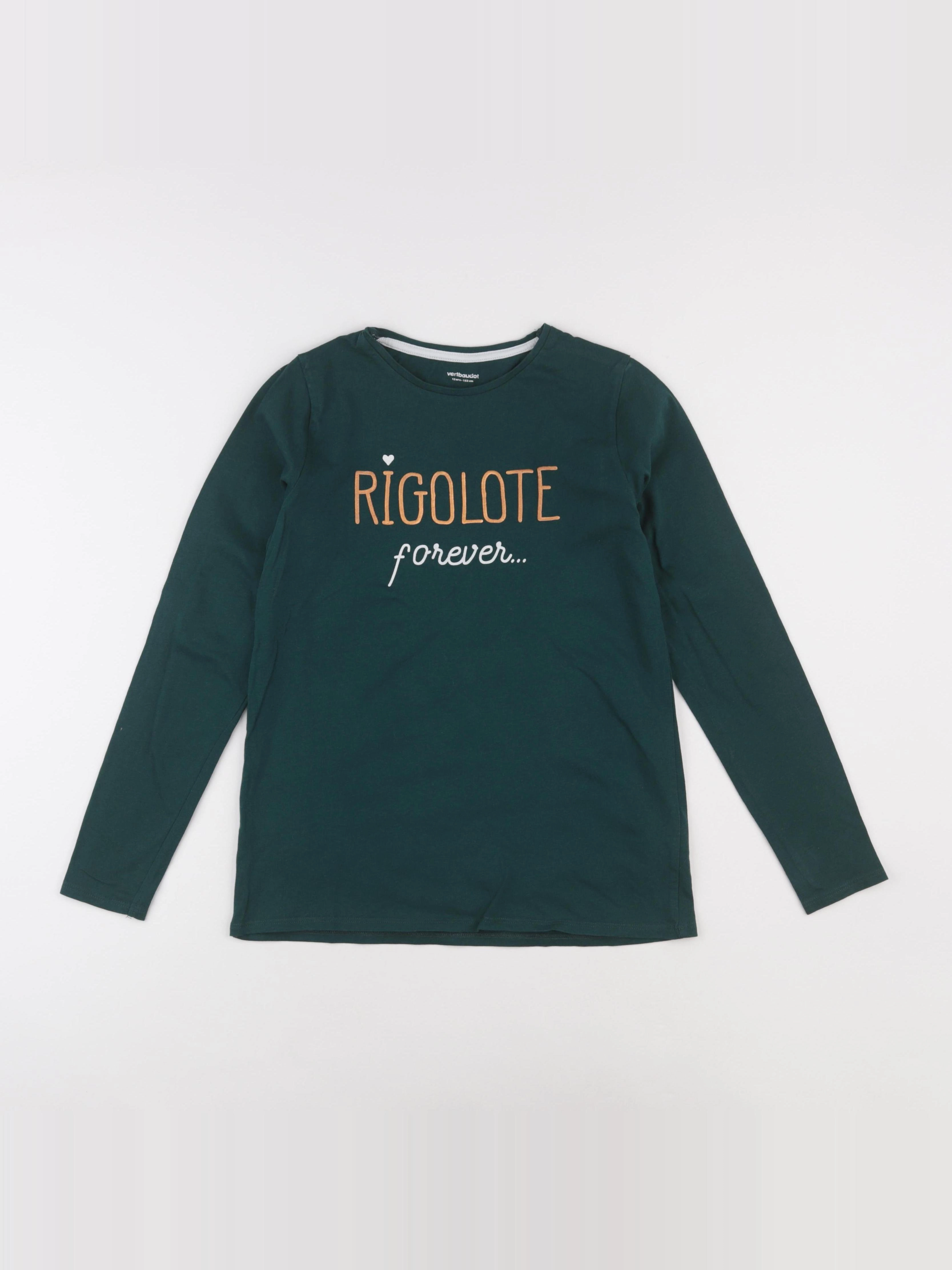 Vertbaudet - tee-shirt vert - 12 ans