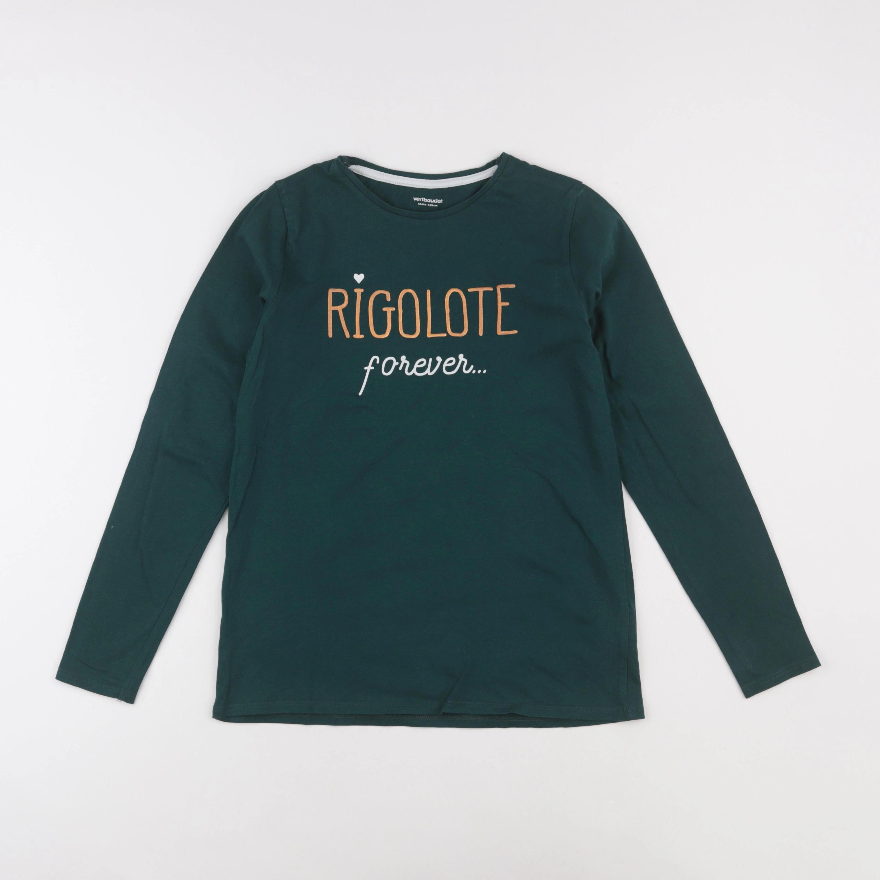 Vertbaudet - tee-shirt vert - 12 ans