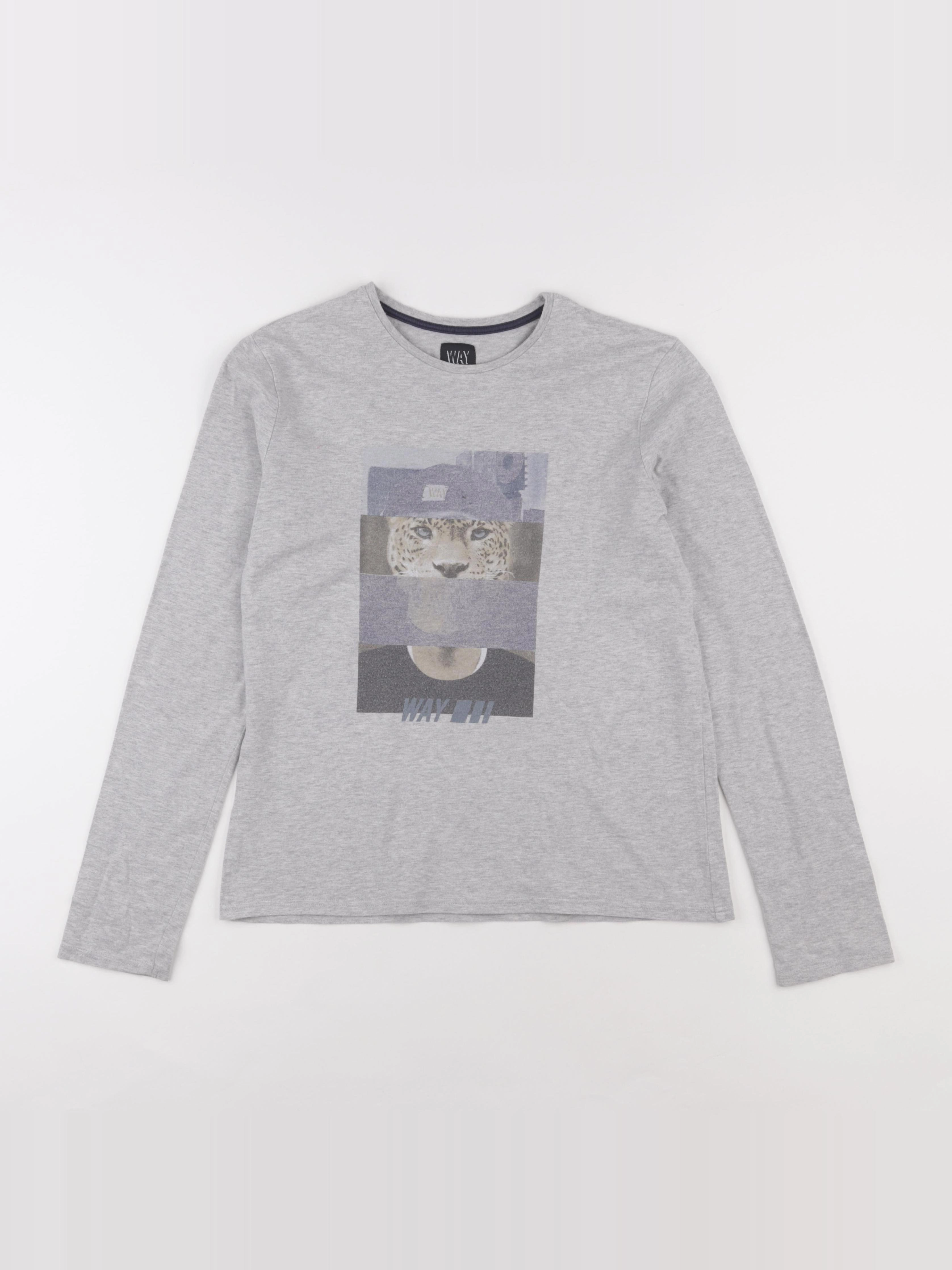 IKKS - tee-shirt gris - 14 ans