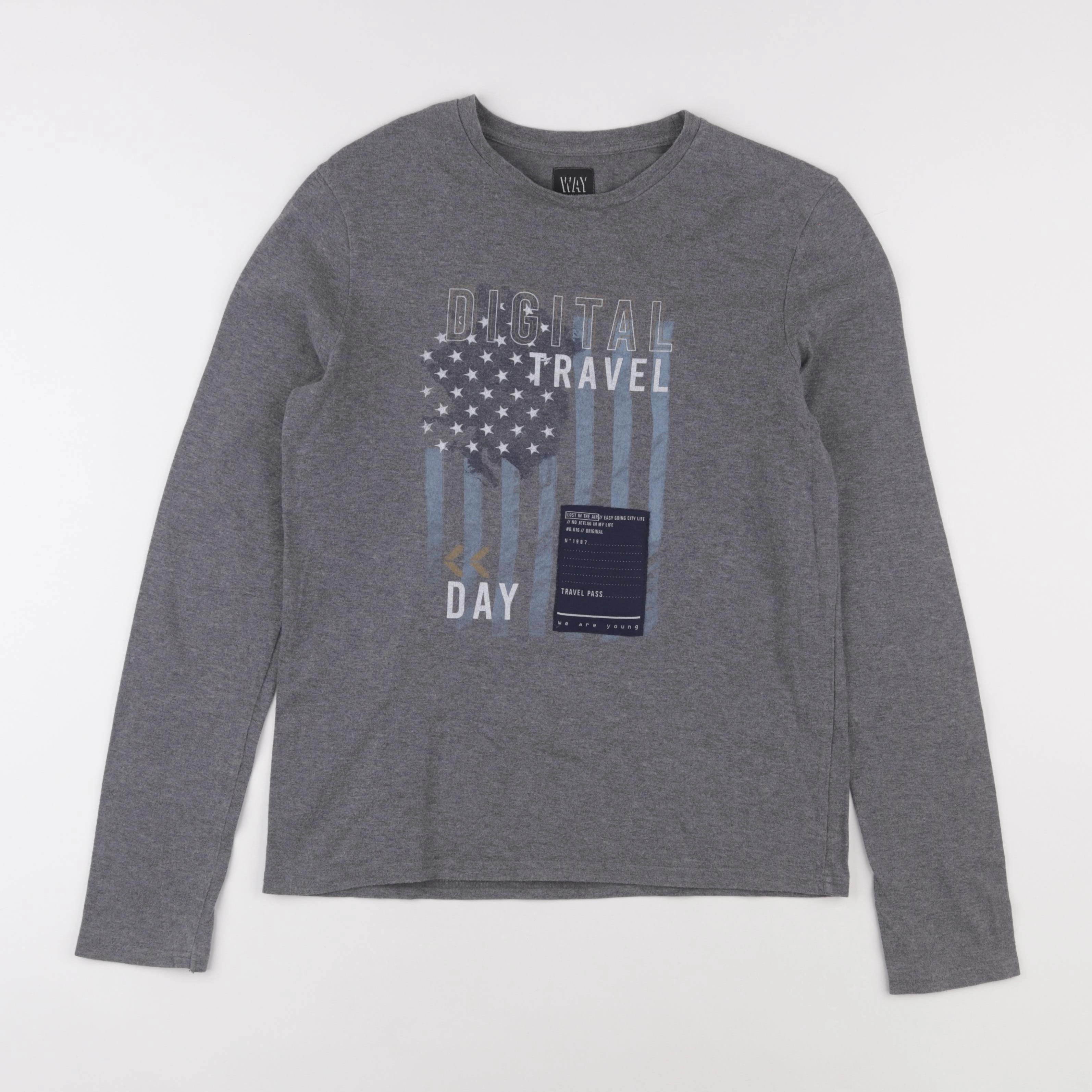 IKKS - tee-shirt gris - 14 ans