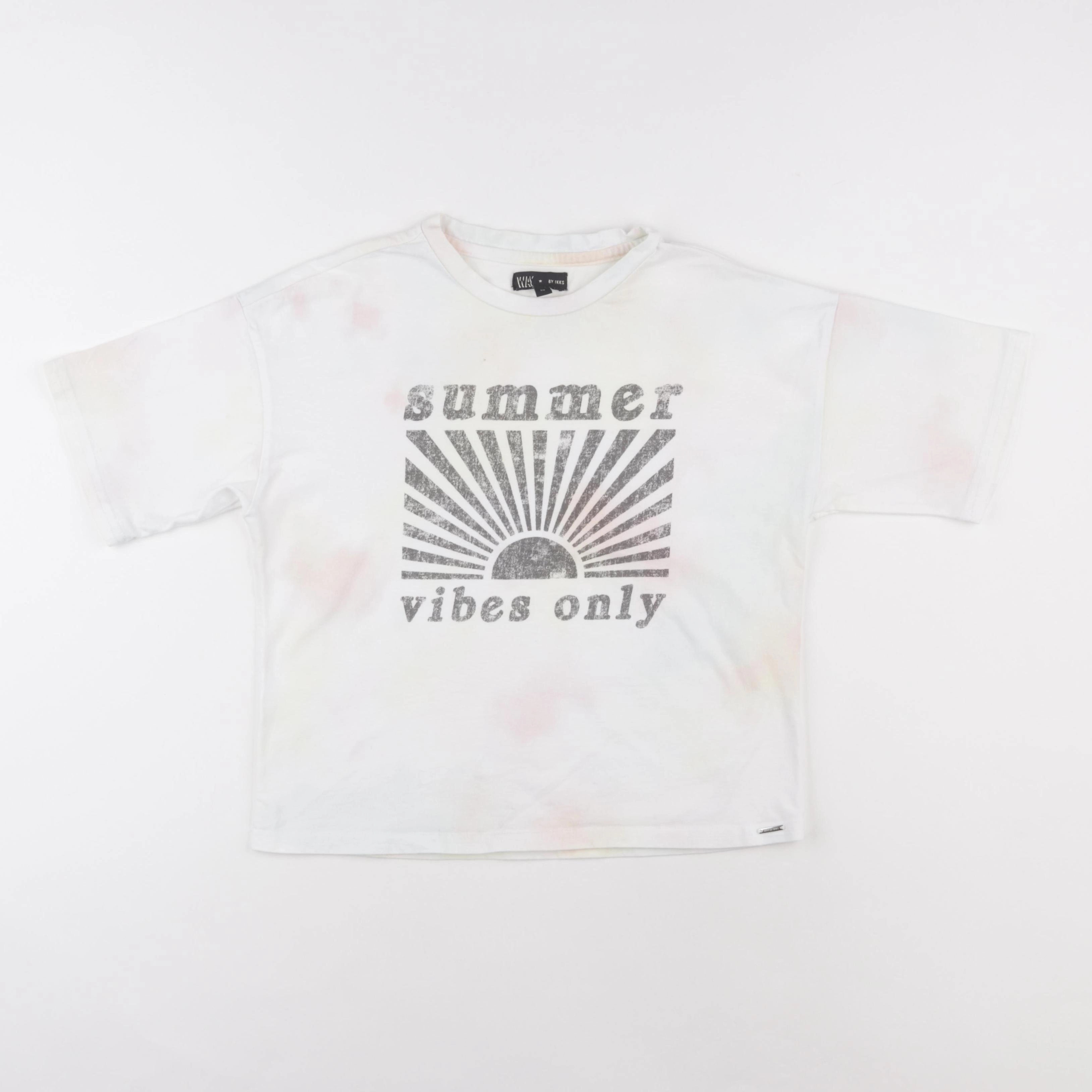 IKKS - tee-shirt blanc, jaune - 12 ans