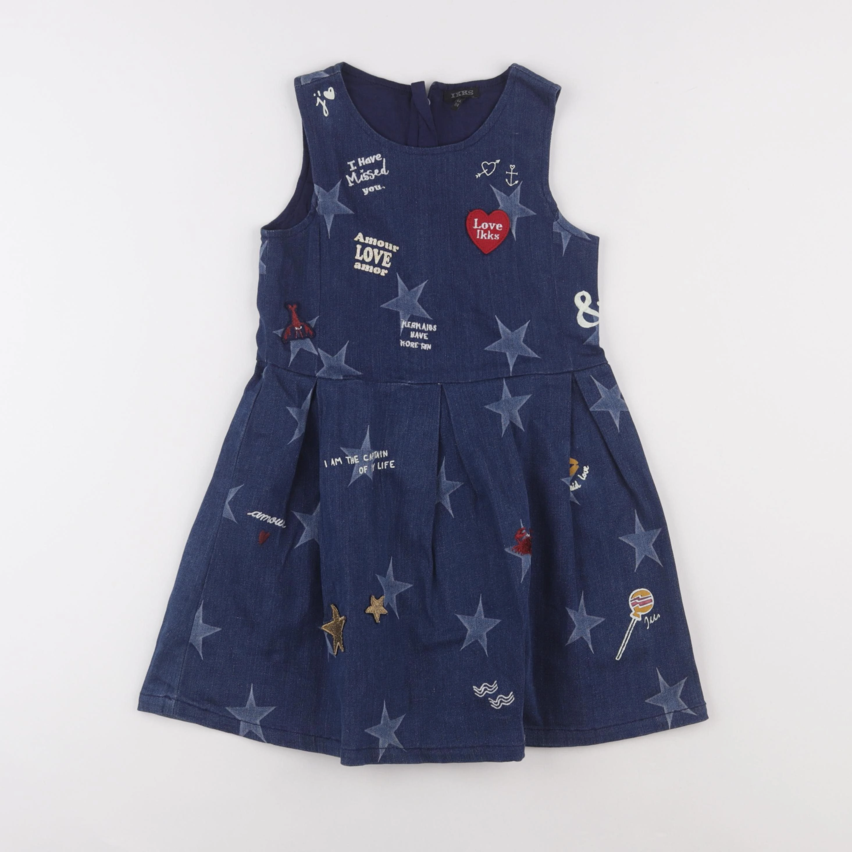 IKKS - robe bleu - 6 ans