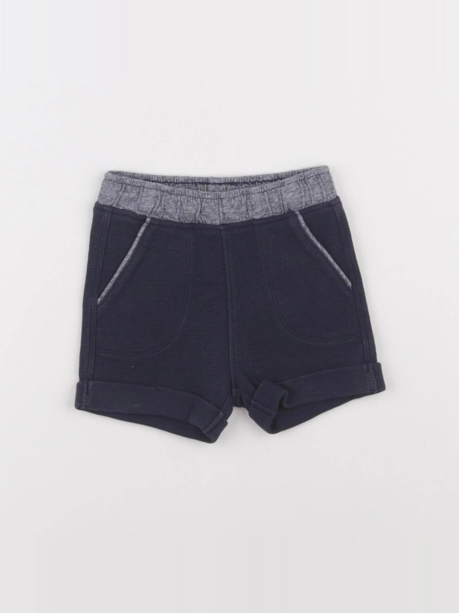 Obaïbi - short bleu - 12 mois