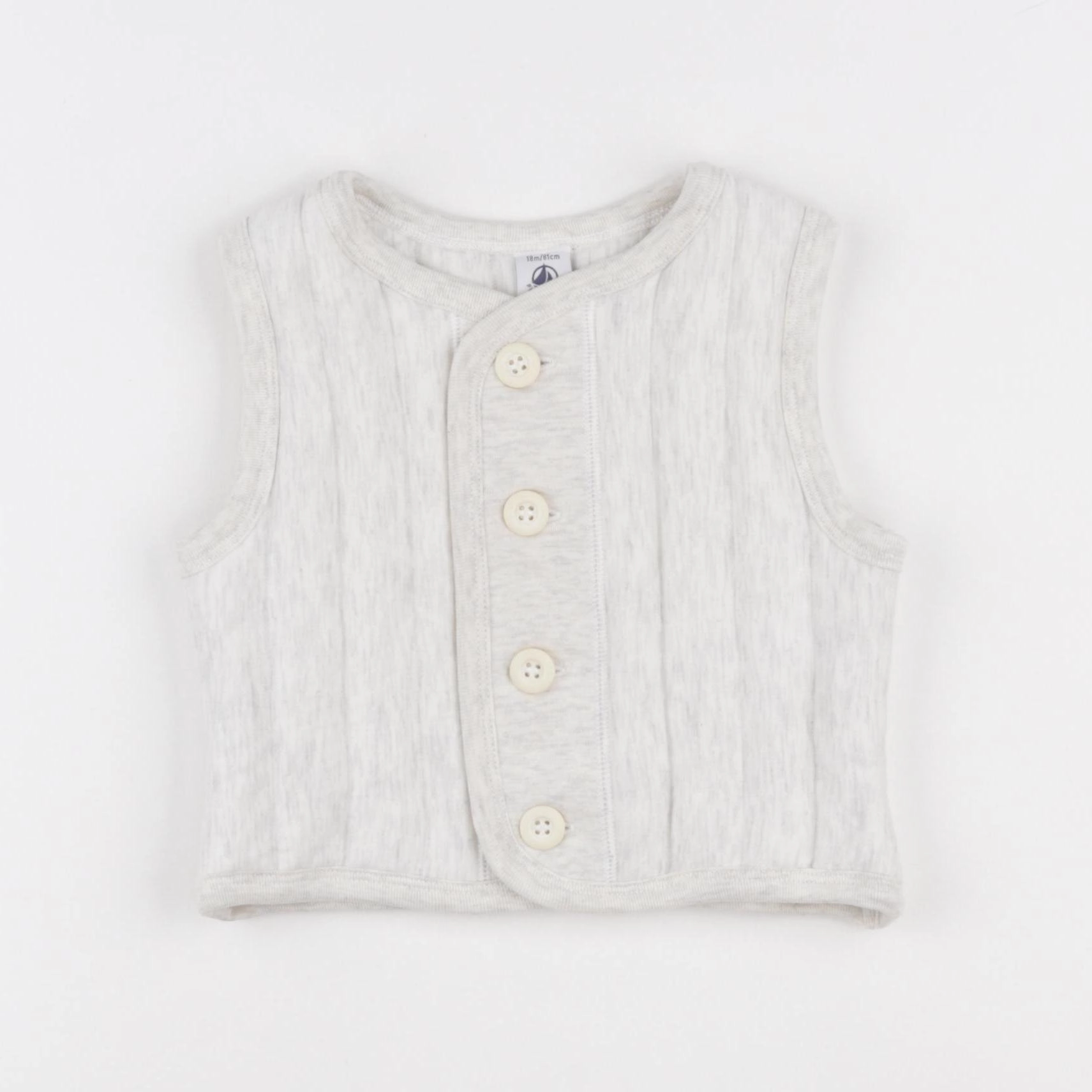 Petit Bateau - gilet gris - 18 mois