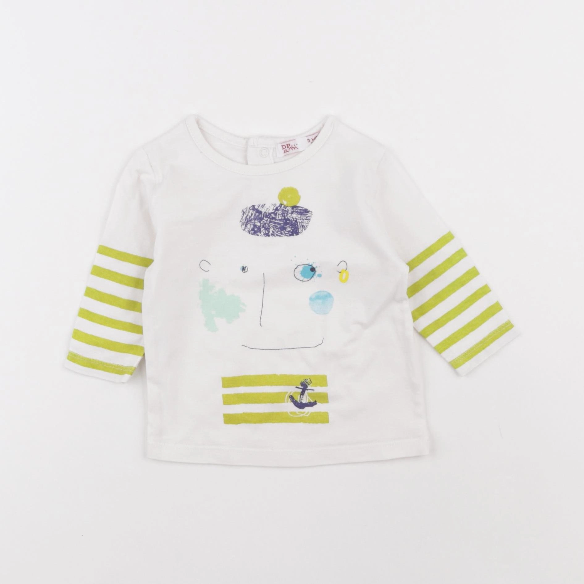 DPAM - tee-shirt blanc - 3 mois