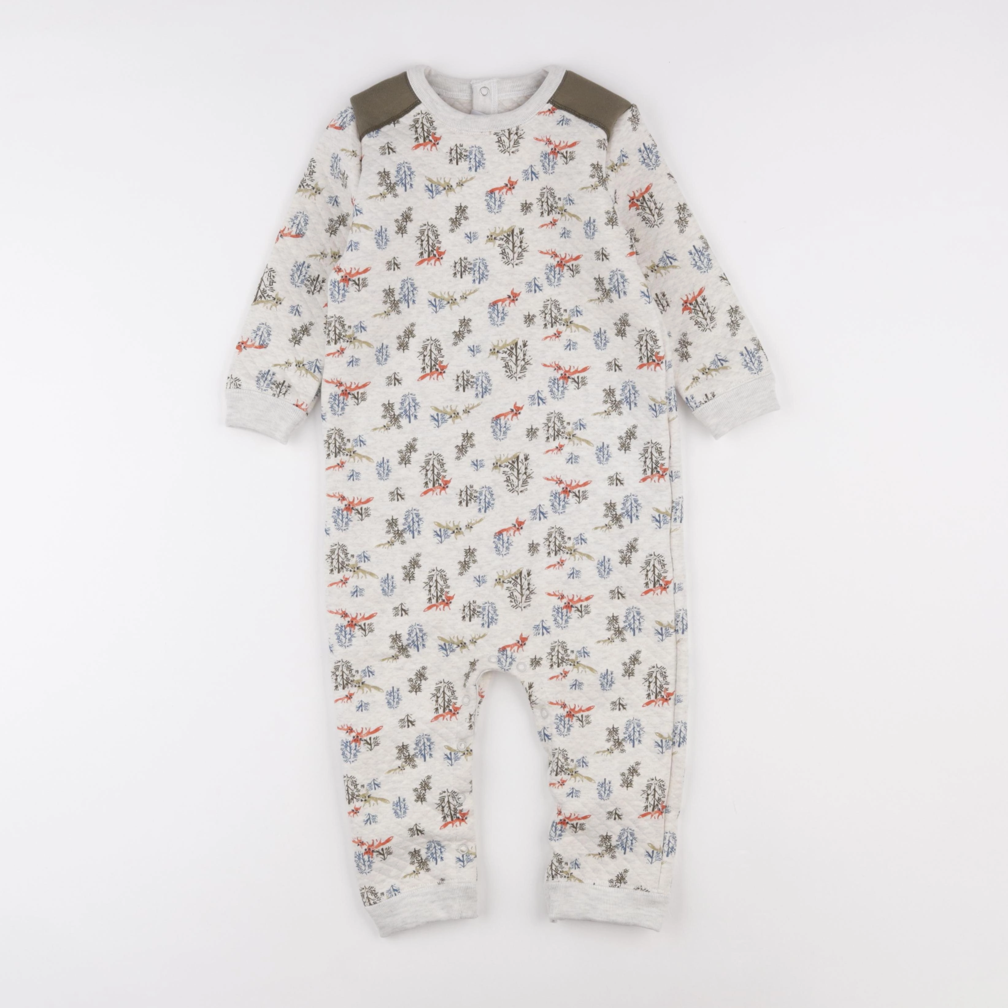 Petit Bateau - combinaison vert, beige - 24 mois