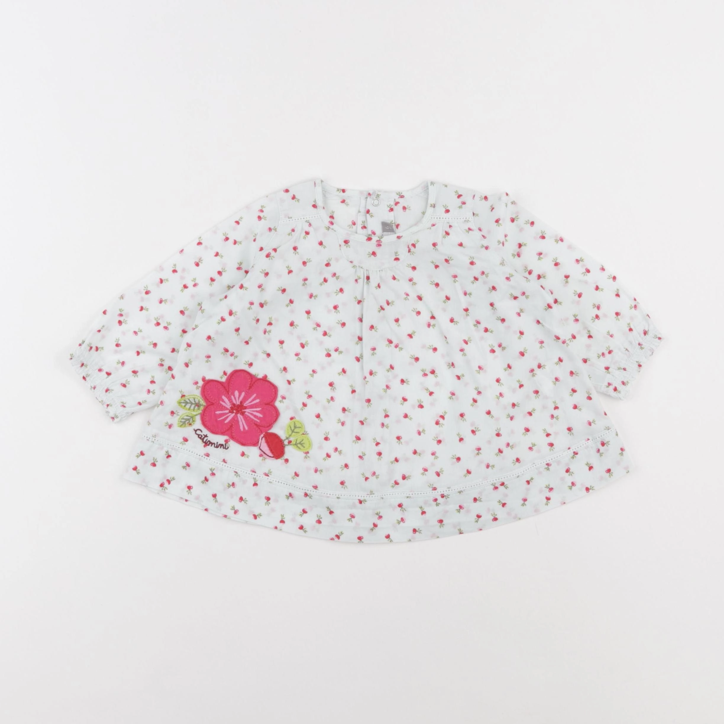 Catimini - blouse vert - 6 mois
