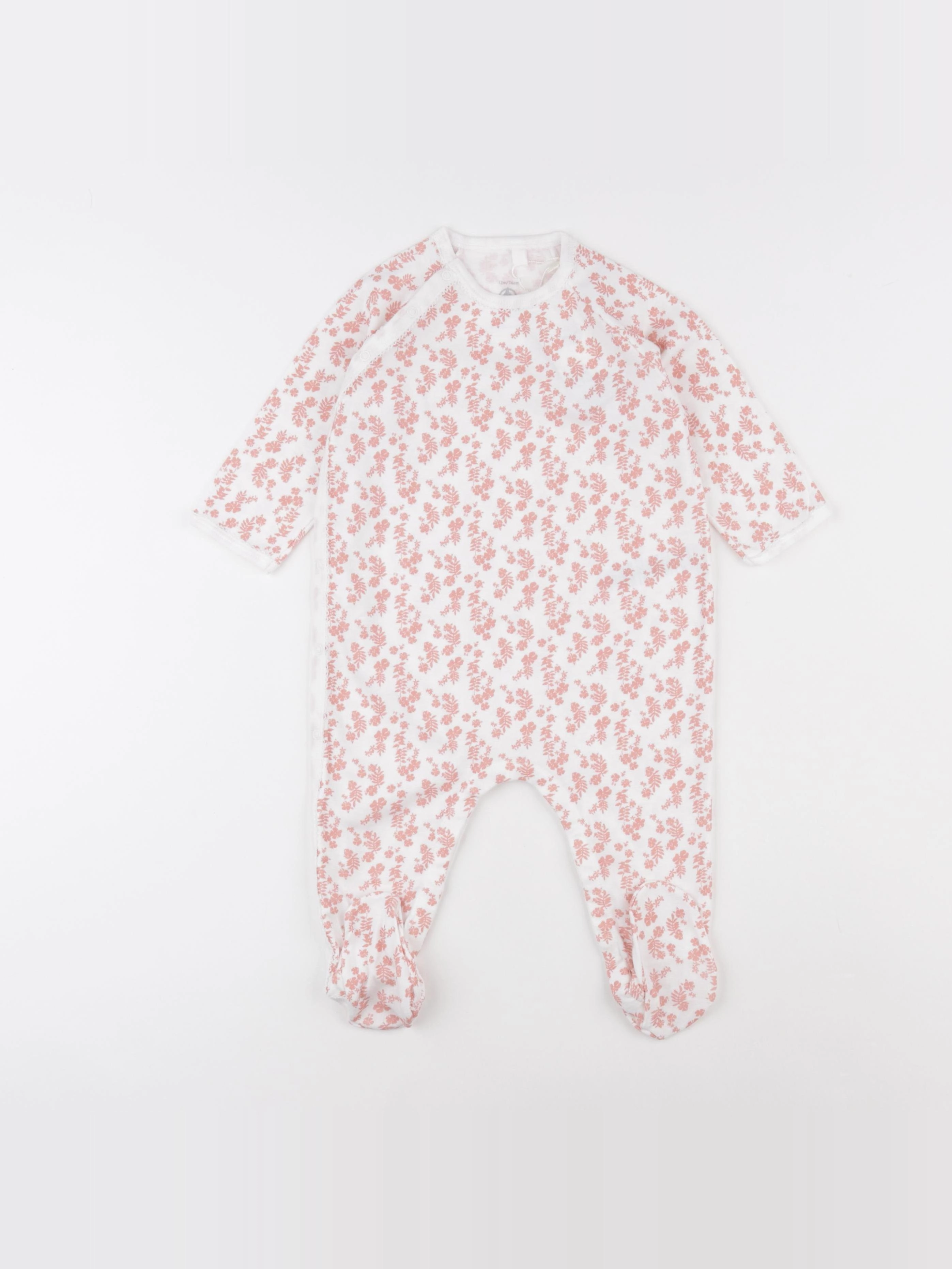 Petit Bateau - pyjama coton beige, rose - 12 mois