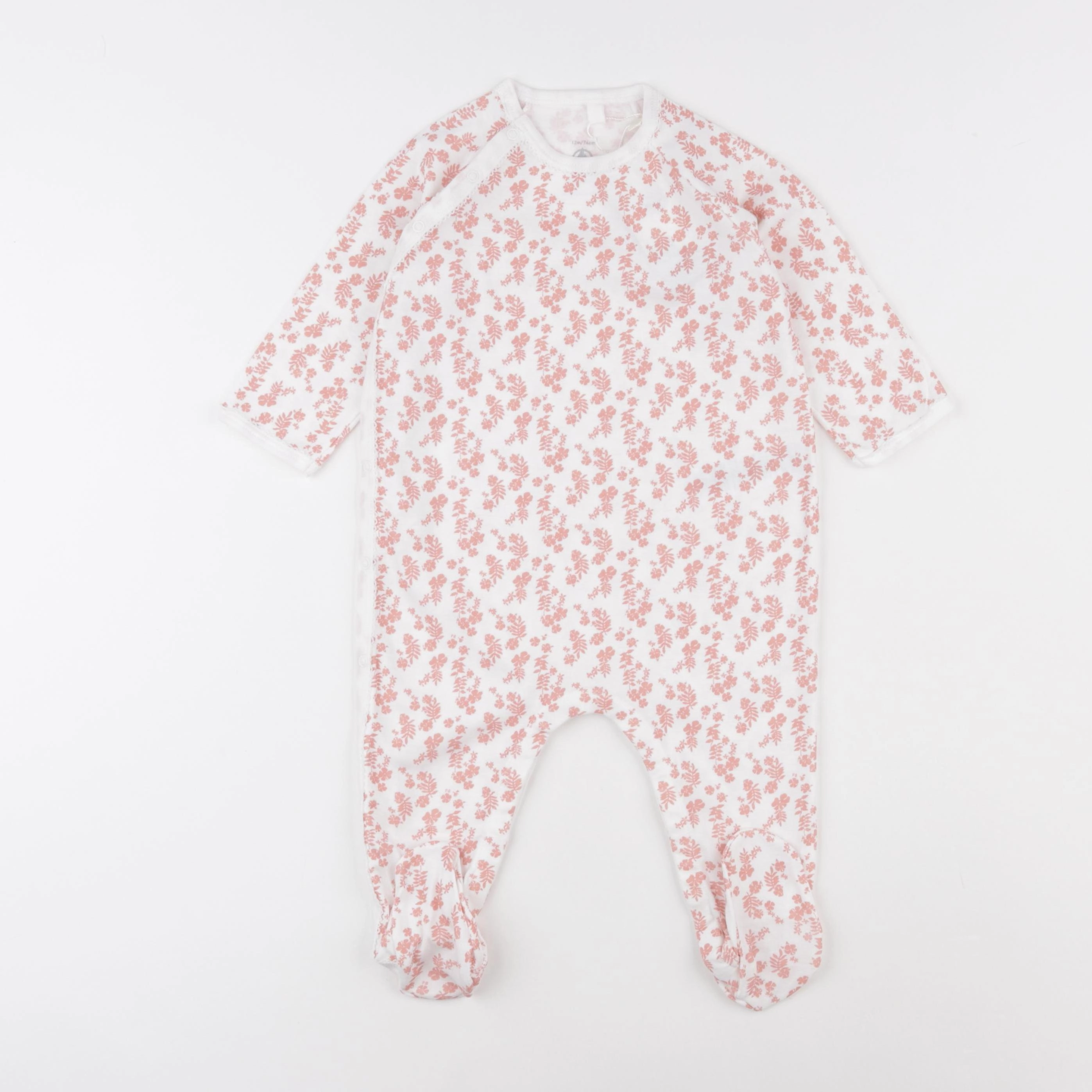 Petit Bateau - pyjama coton beige, rose - 12 mois