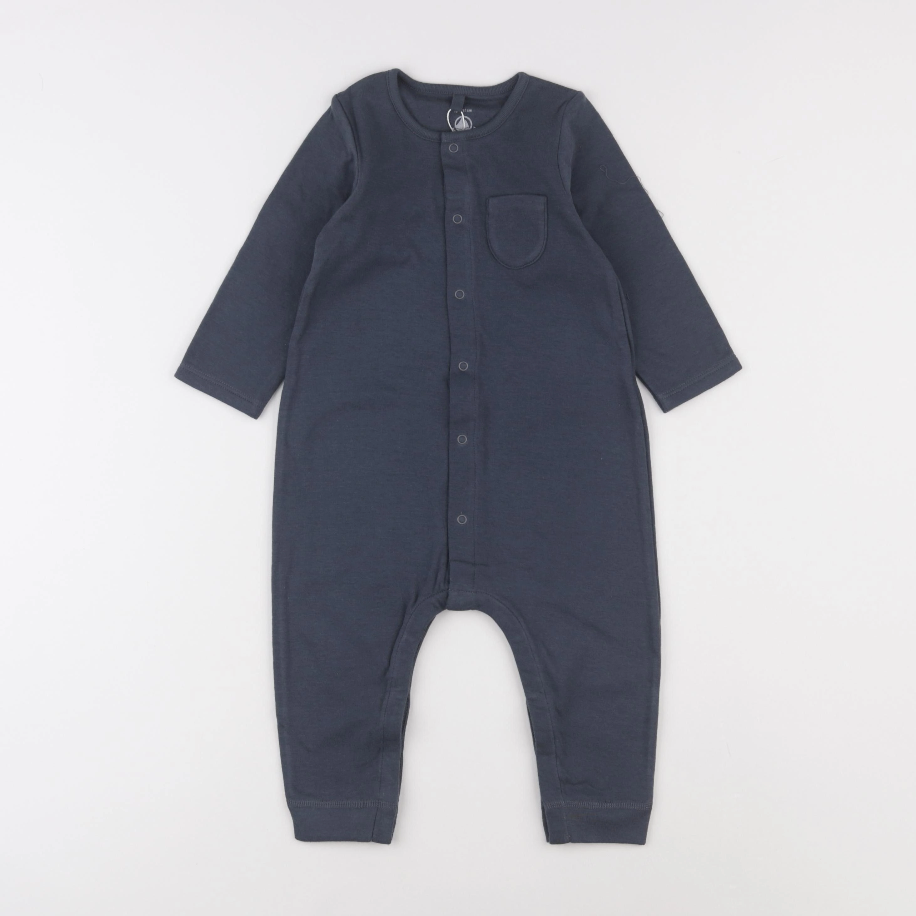 Petit Bateau - pyjama coton gris - 12 mois