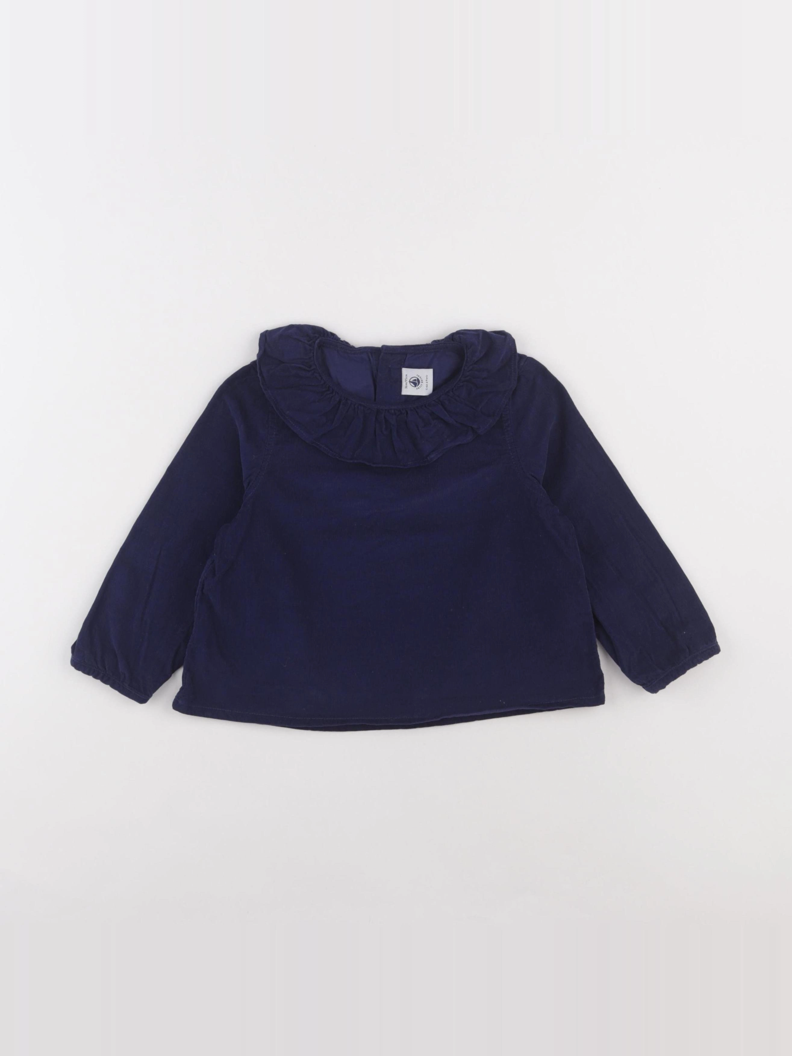 Petit Bateau - blouse bleu - 36 mois