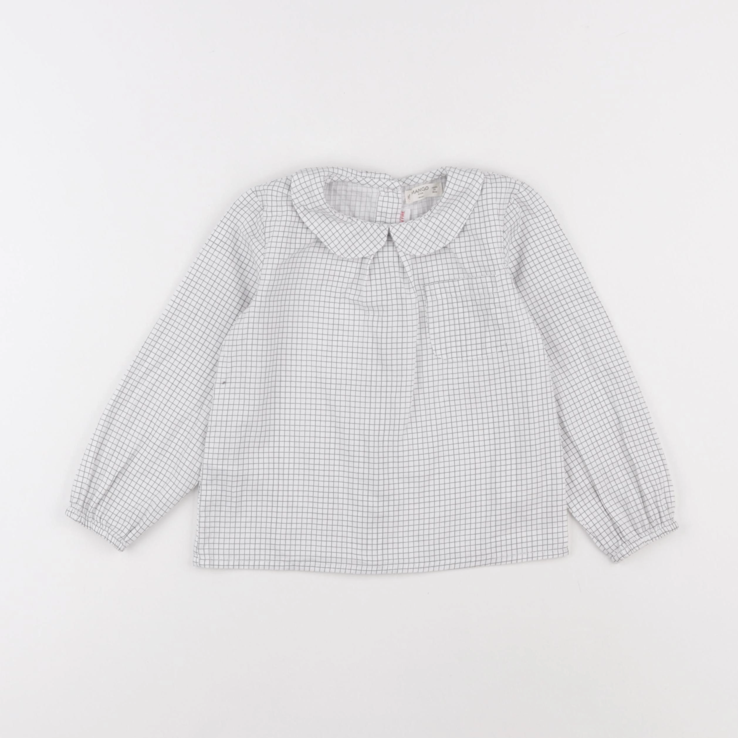 Mango - blouse blanc, gris - 2/3 ans