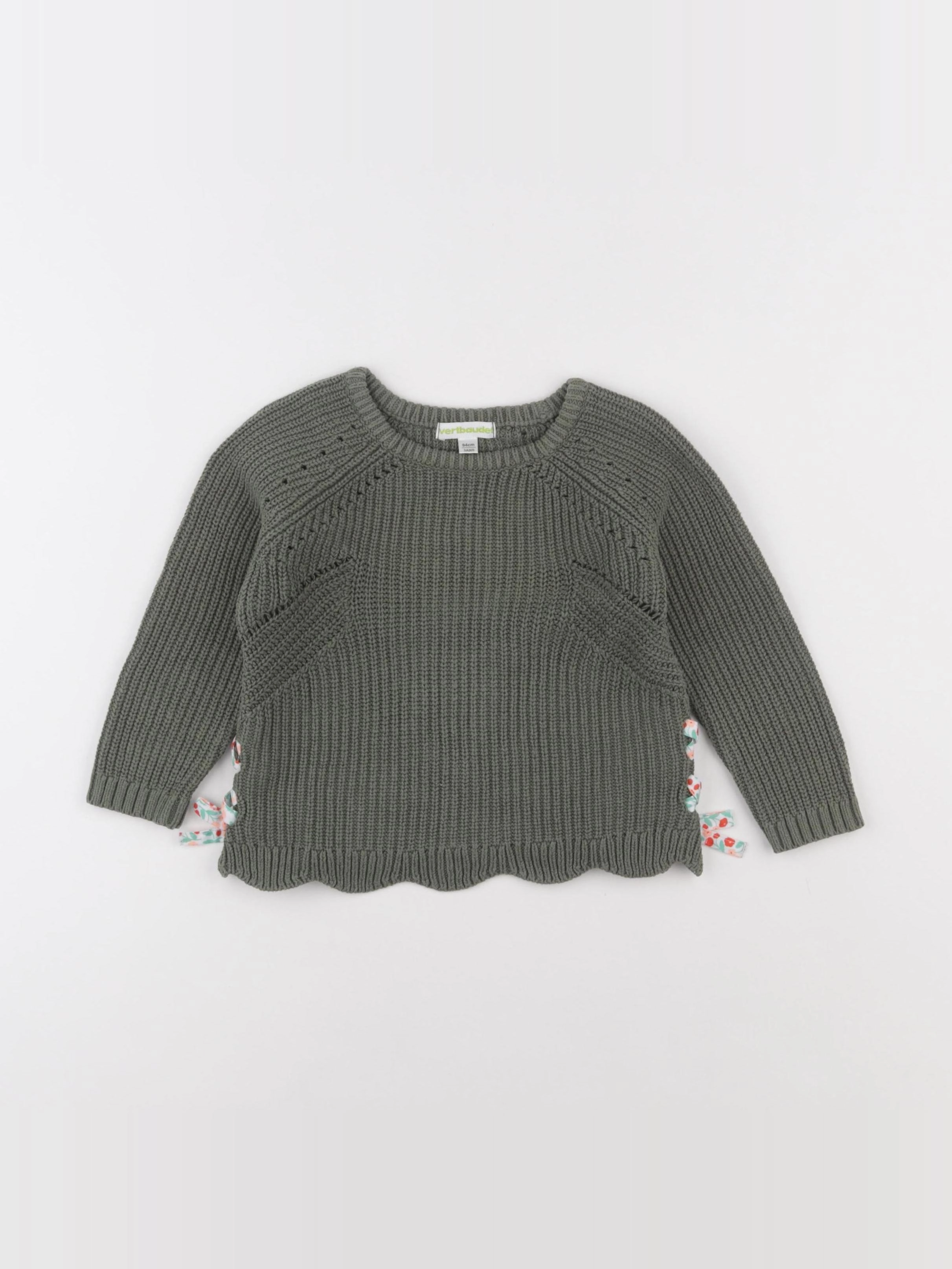 Vertbaudet - pull vert - 3 ans