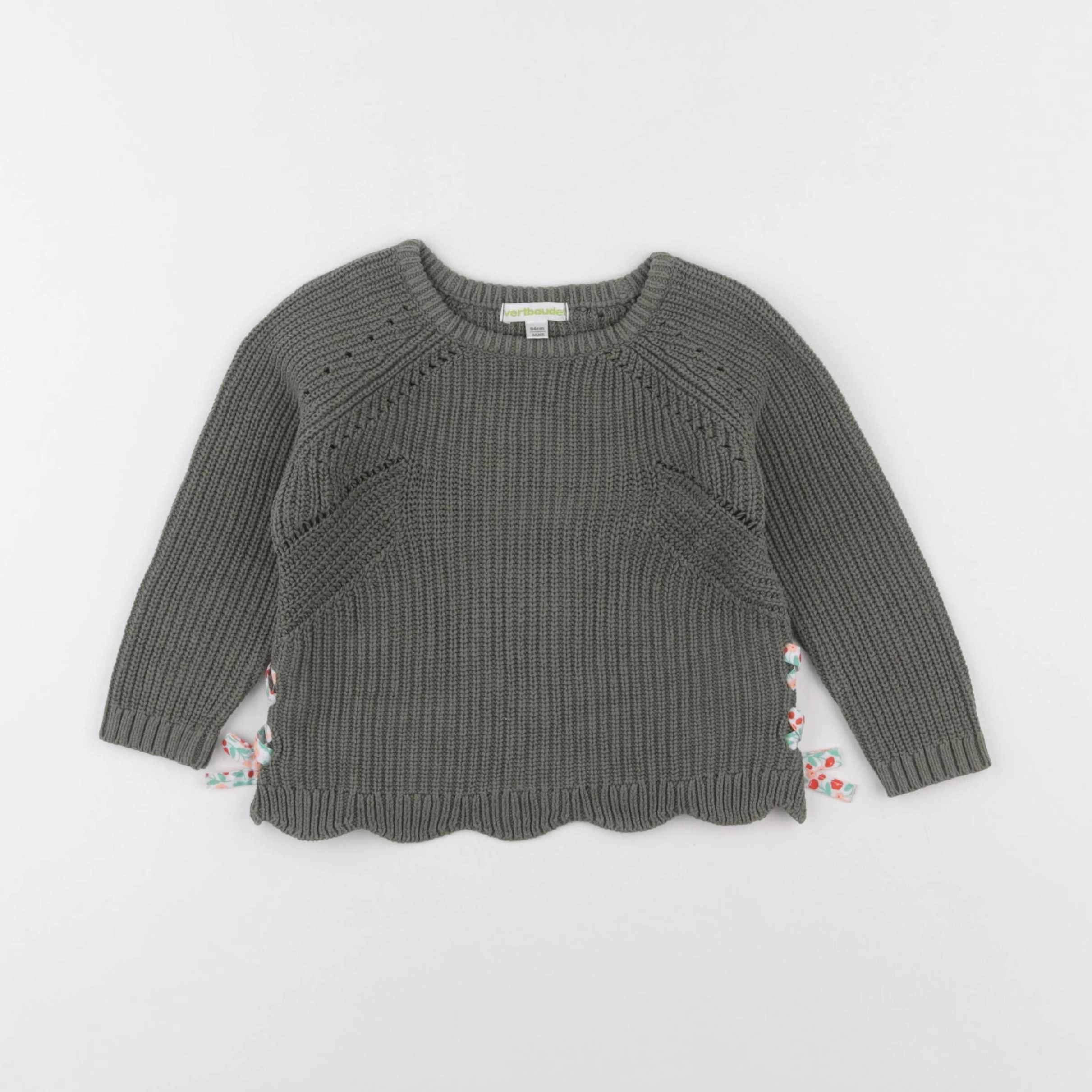 Vertbaudet - pull vert - 3 ans