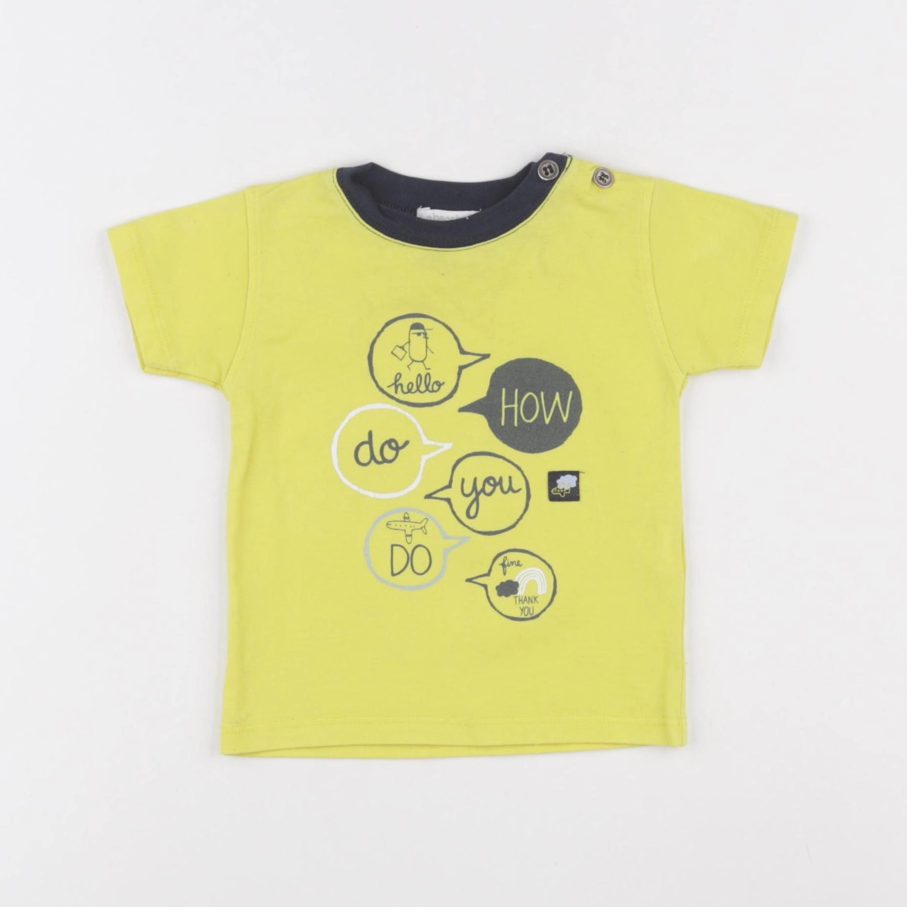 Absorba - tee-shirt jaune - 6 mois
