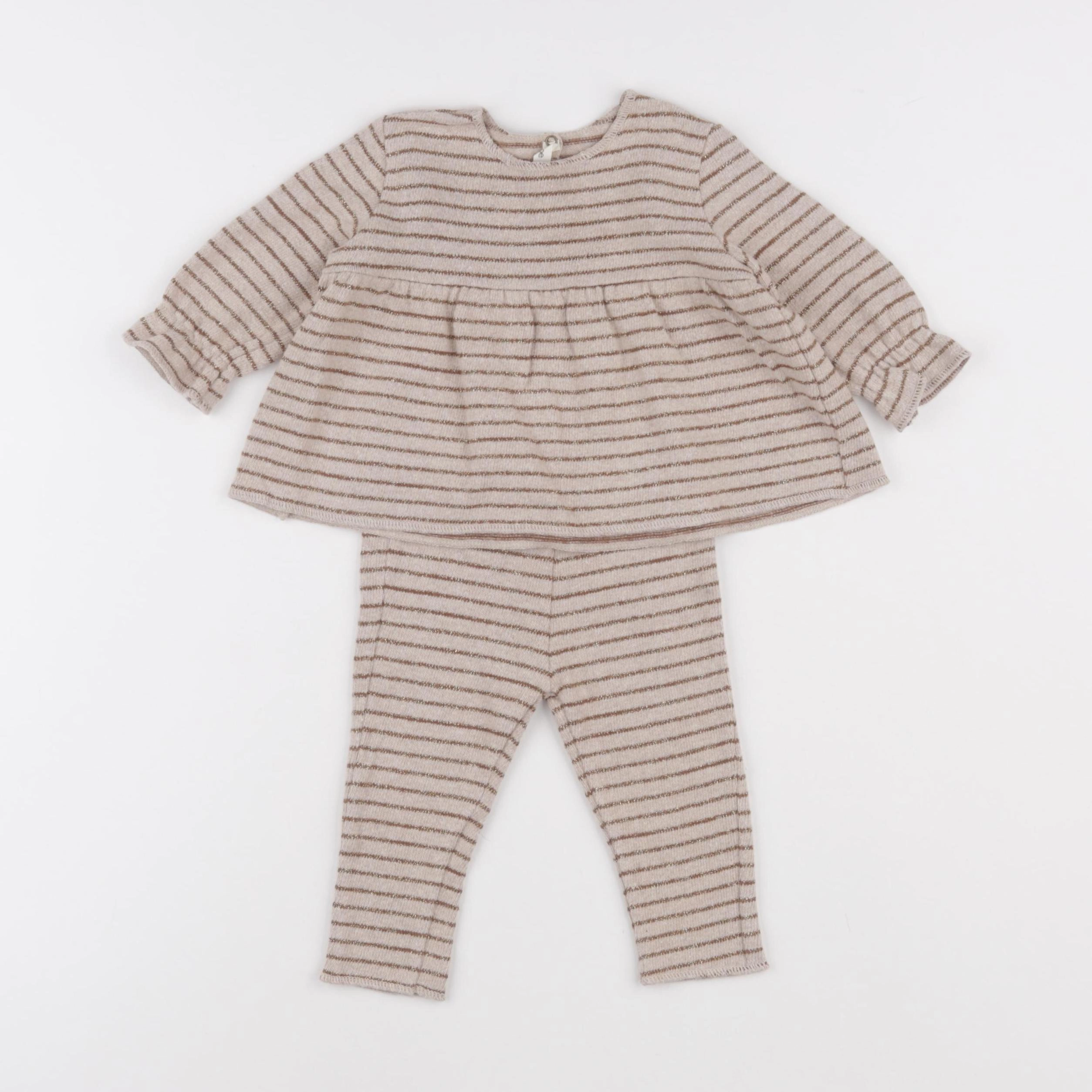 Zhoe et Tobiah - ensemble beige, or - 6 mois