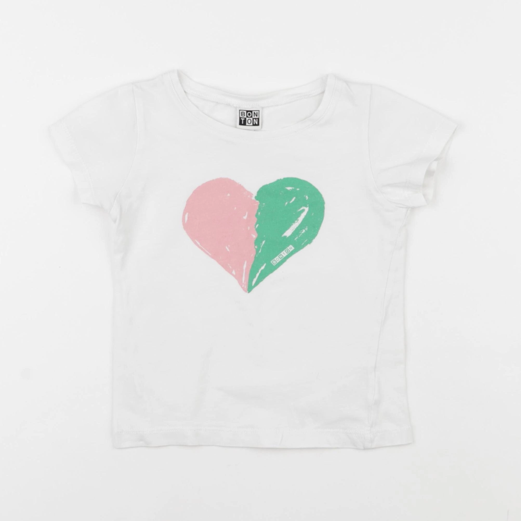 Bonton - tee-shirt blanc - 4 ans