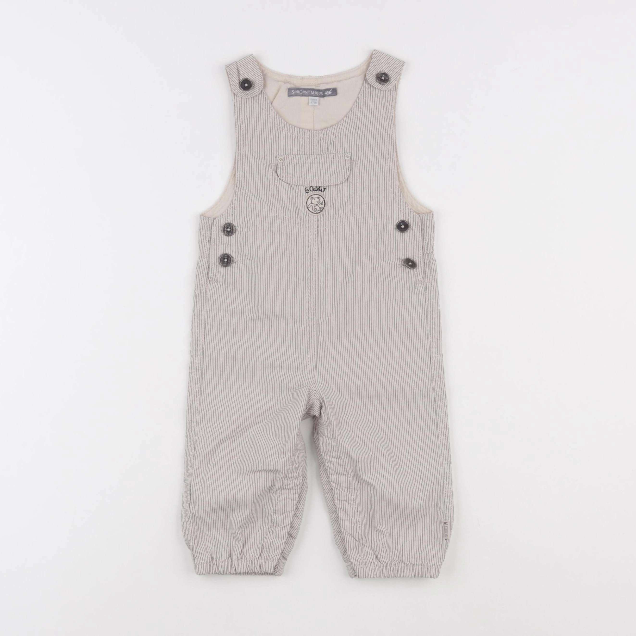Sergent Major - salopette beige, bleu - 6 mois