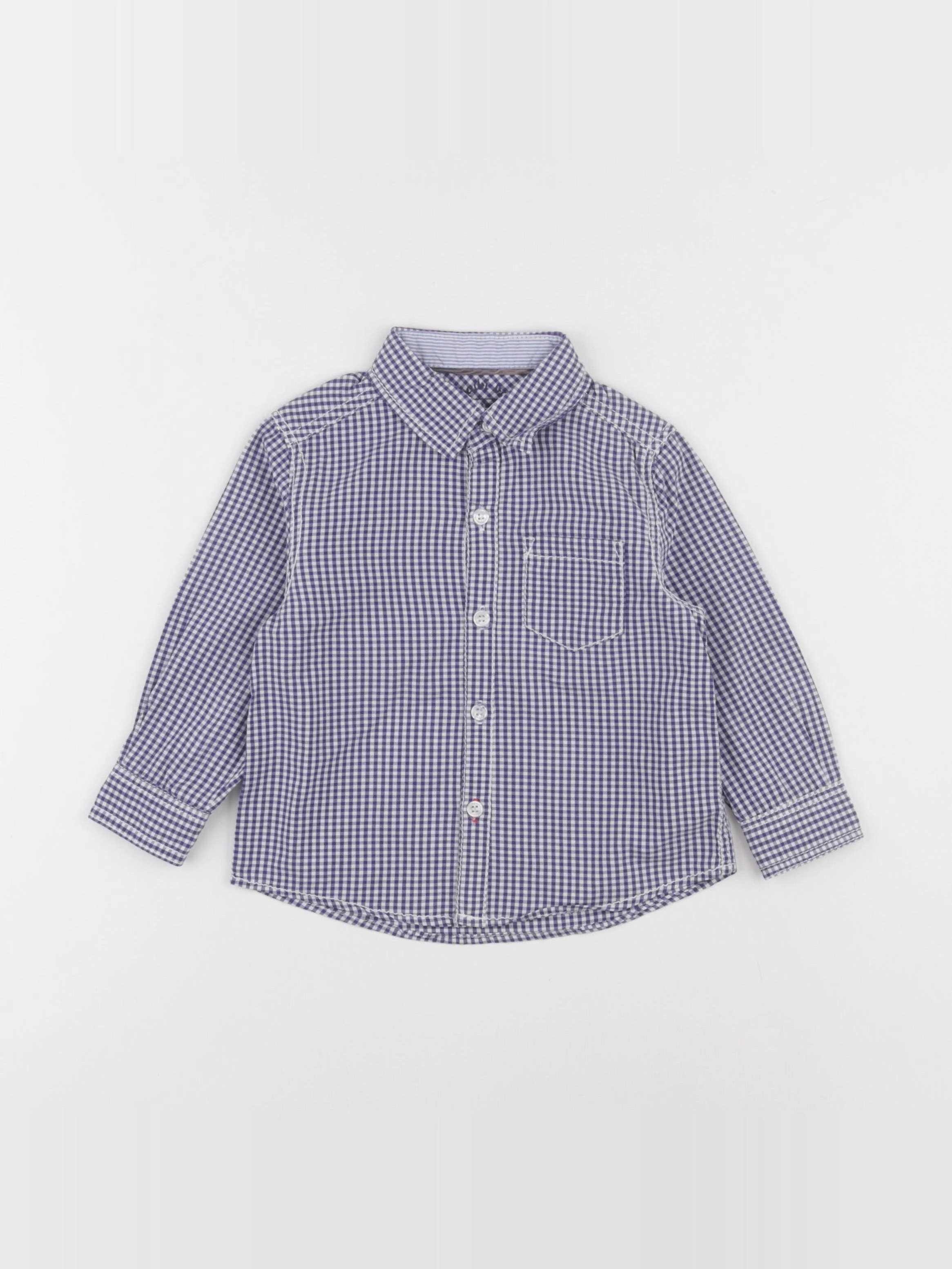 Obaïbi - chemise bleu, blanc - 18 mois