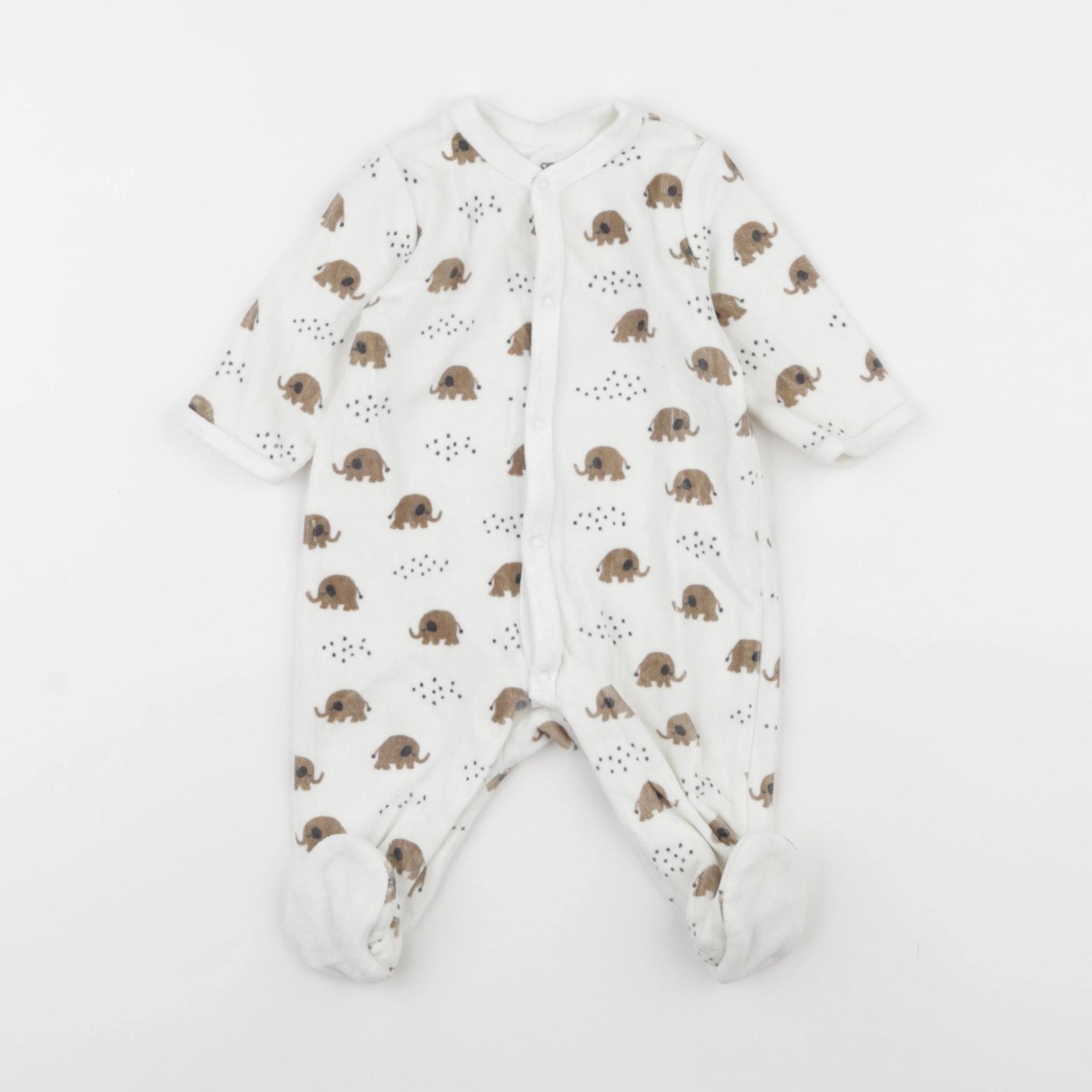 La Redoute - pyjama velours marron - 3 mois