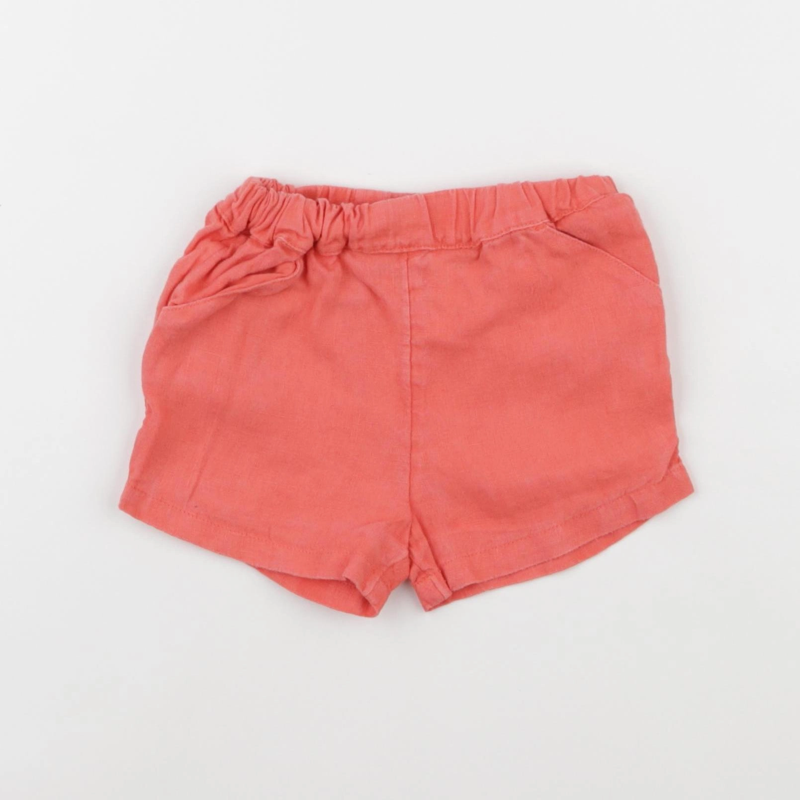 Petit Bateau - short orange - 12 mois