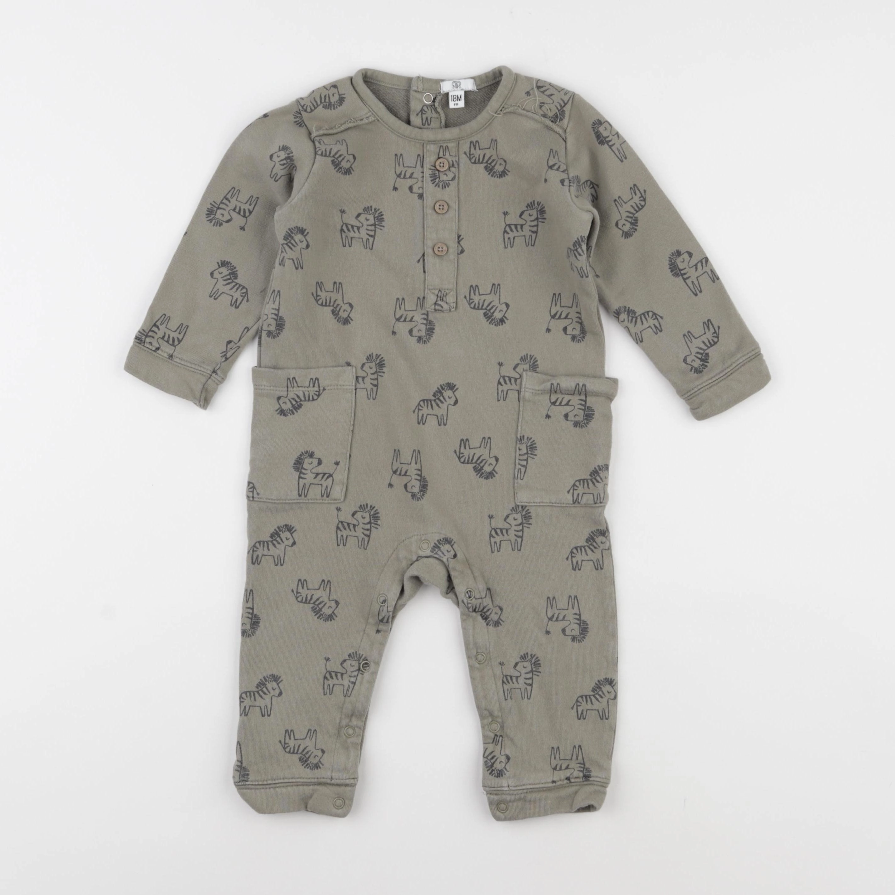 La Redoute - pyjama coton vert - 18 mois