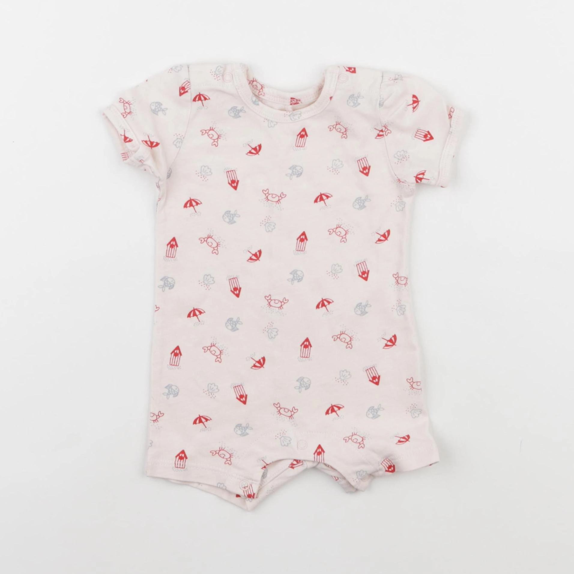 La Redoute - pyjama coton rouge - 1 mois