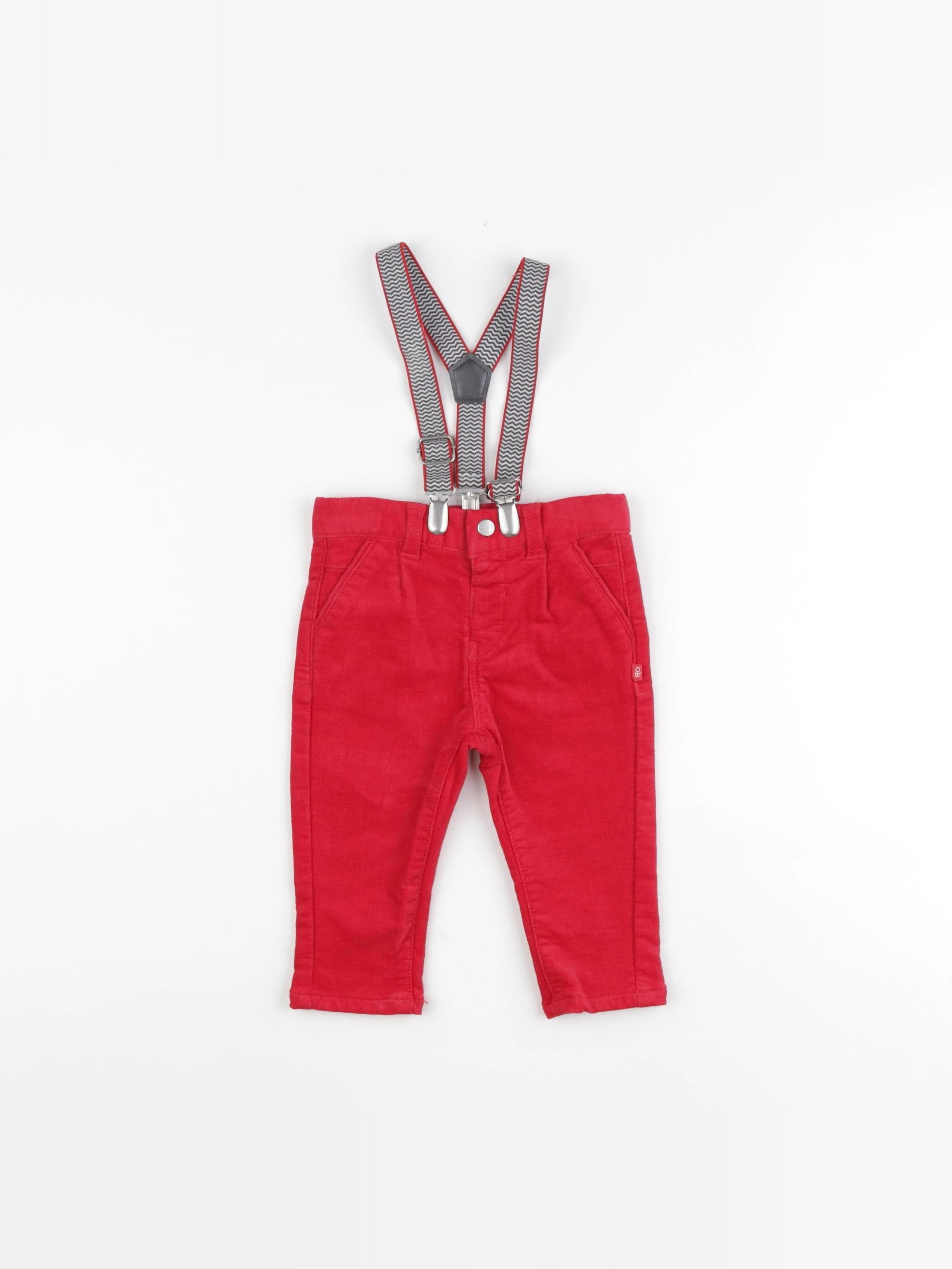 Obaïbi - pantalon rouge - 6 mois