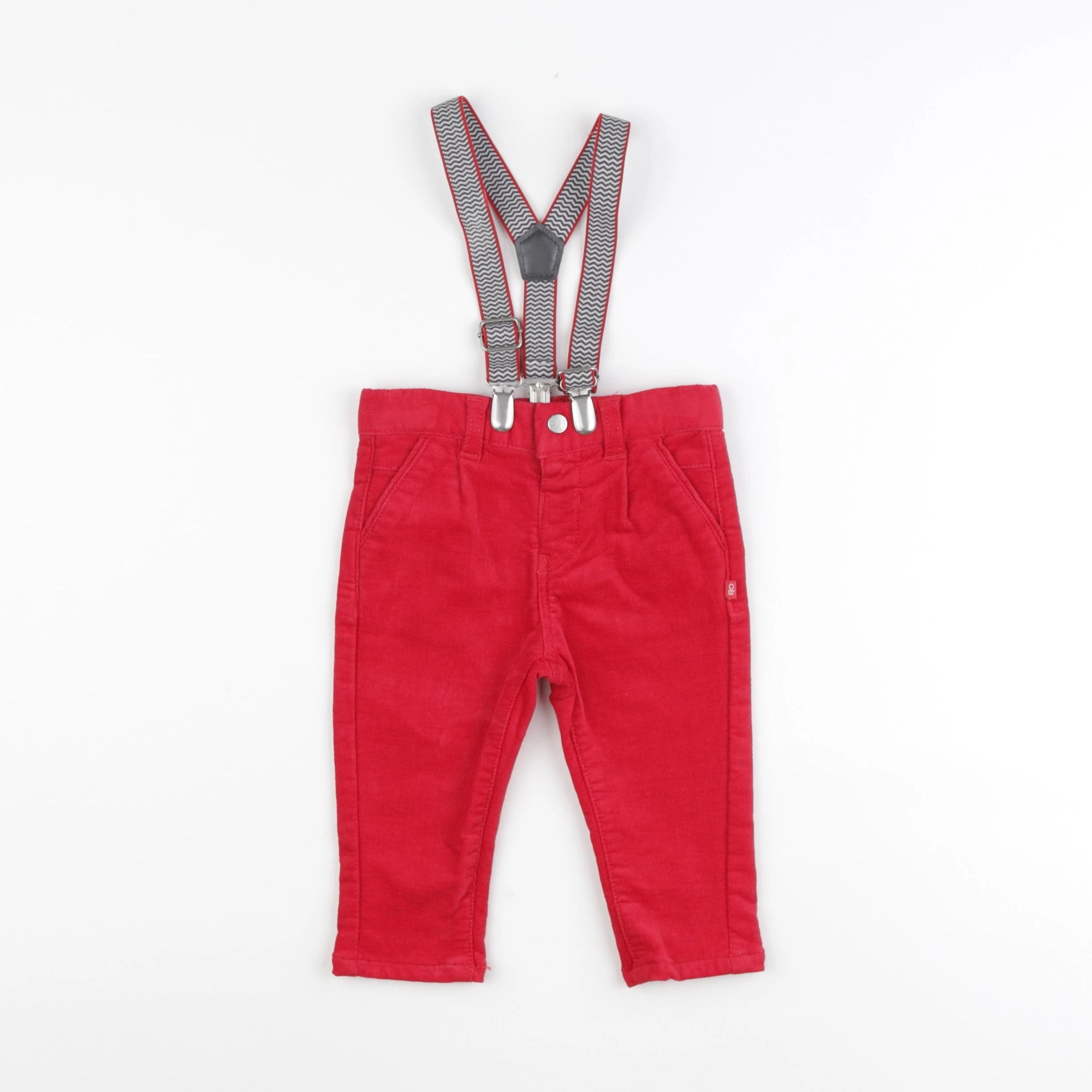 Obaïbi - pantalon rouge - 6 mois