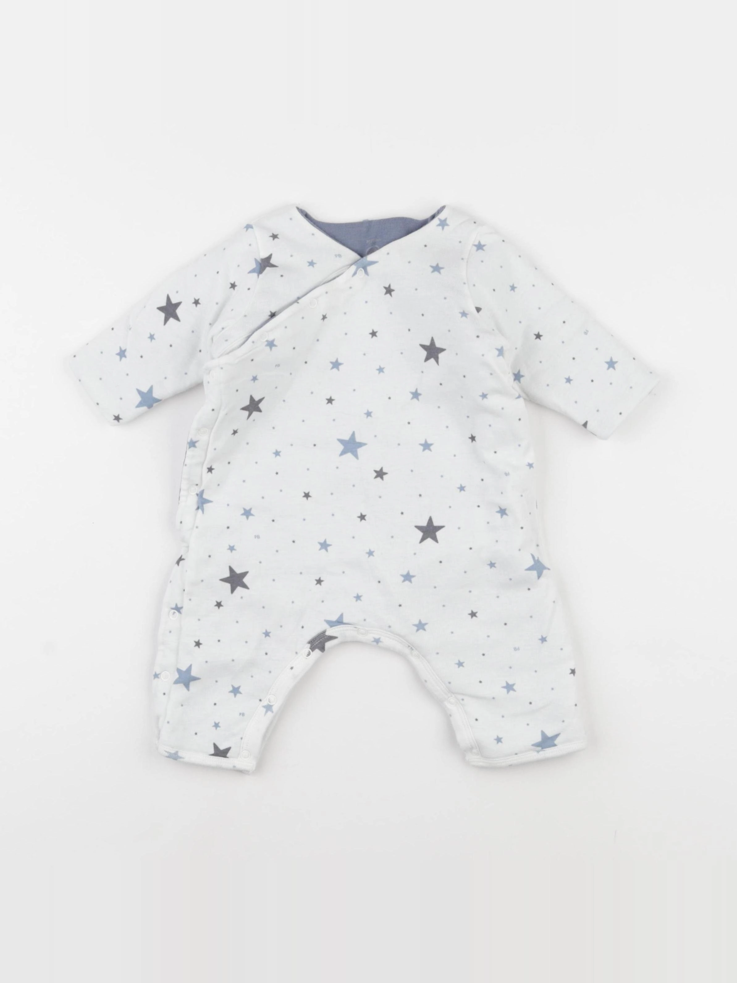 Petit Bateau - pyjama coton bleu - 3 mois