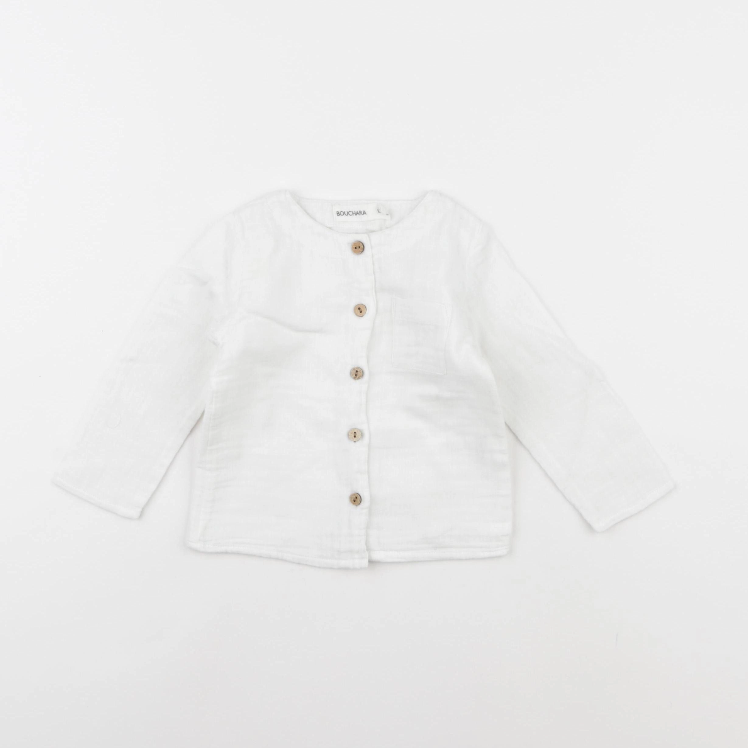 Bouchara - chemise blanc - 12 mois