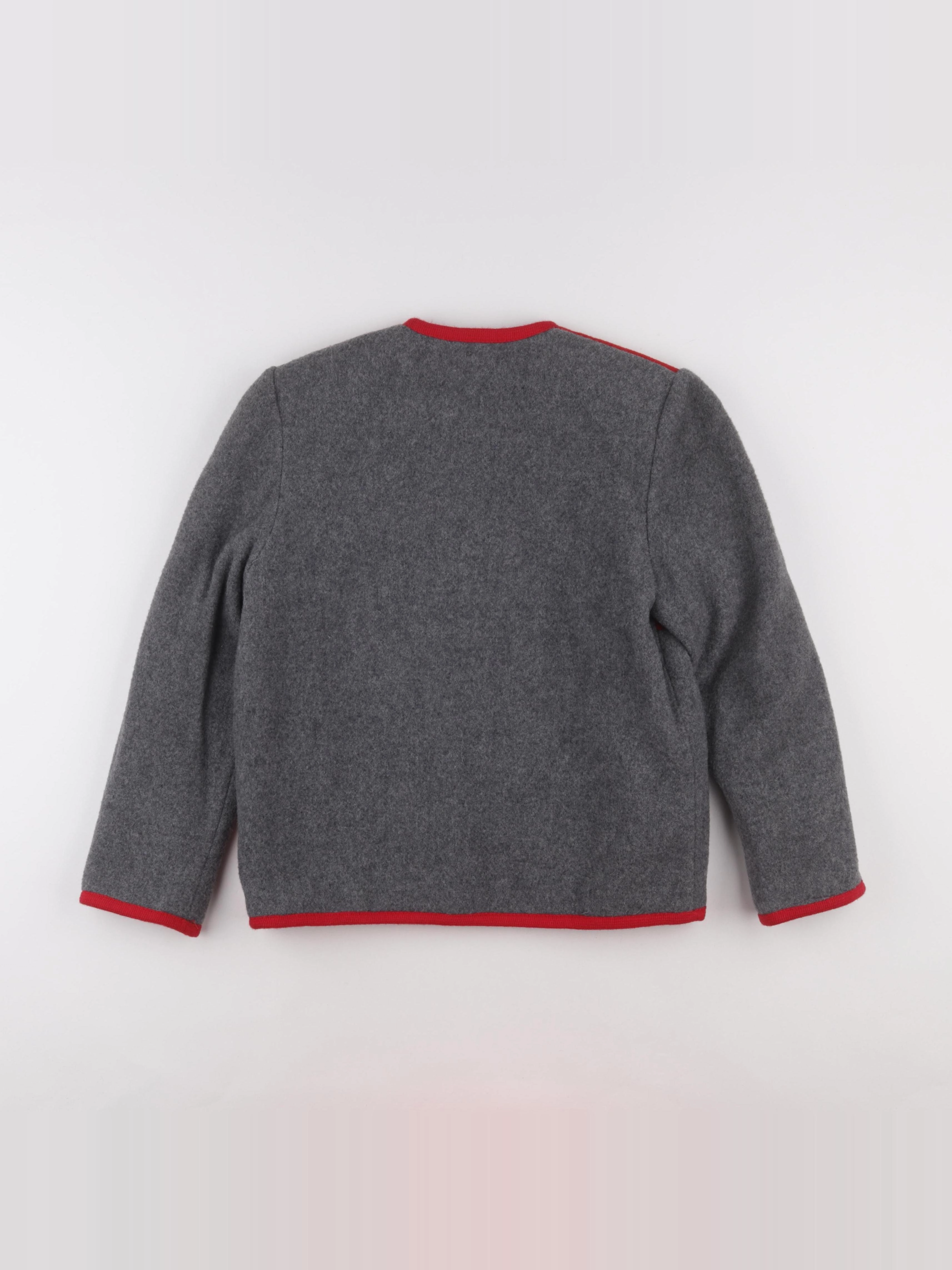 Vintage - veste gris, rouge - 8 ans