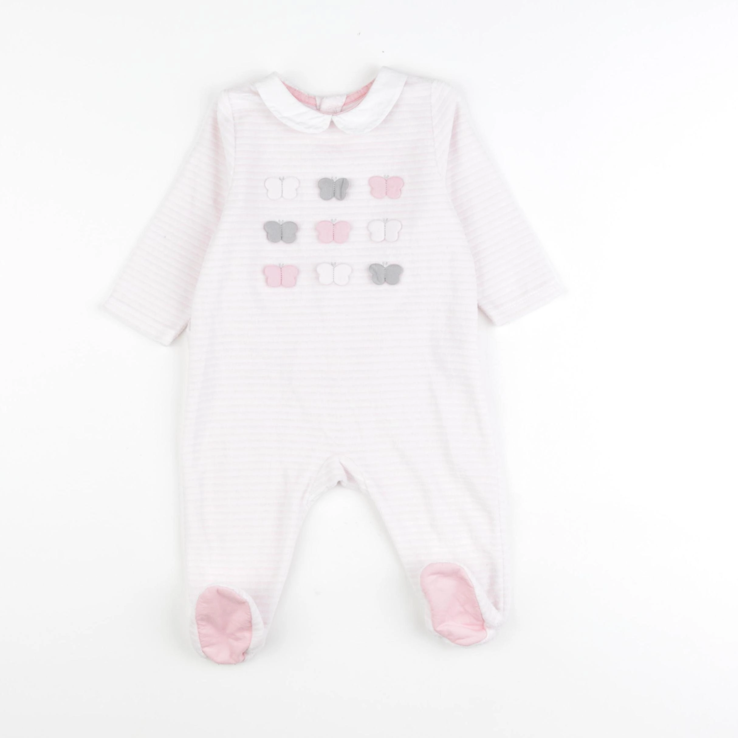 Obaïbi - pyjama velours rose - 6 mois